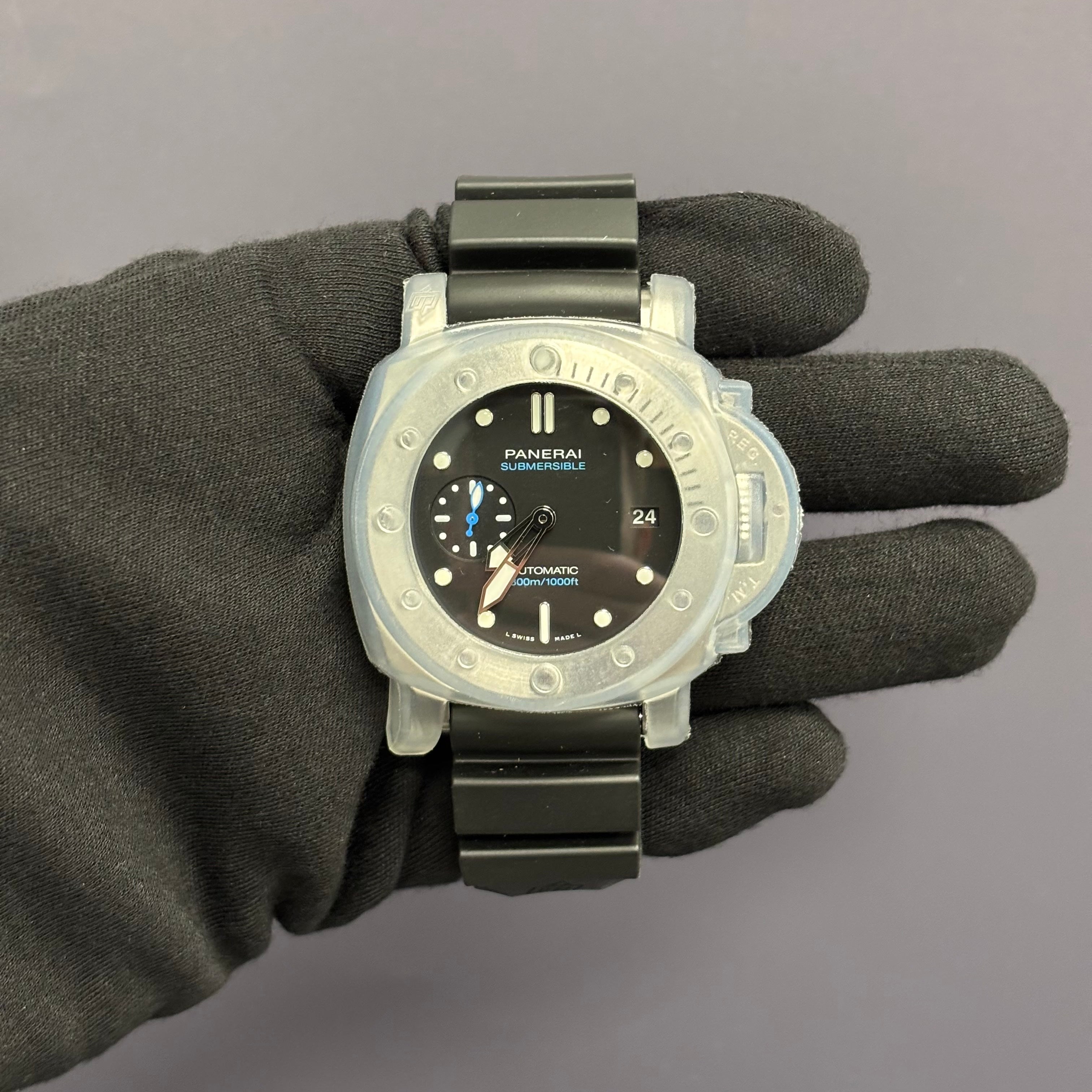 Panerai Submersible 42mm Black Dial Watch Ref# PAM02973 - Happy Jewelers Fine Jewelry Lifetime Warranty