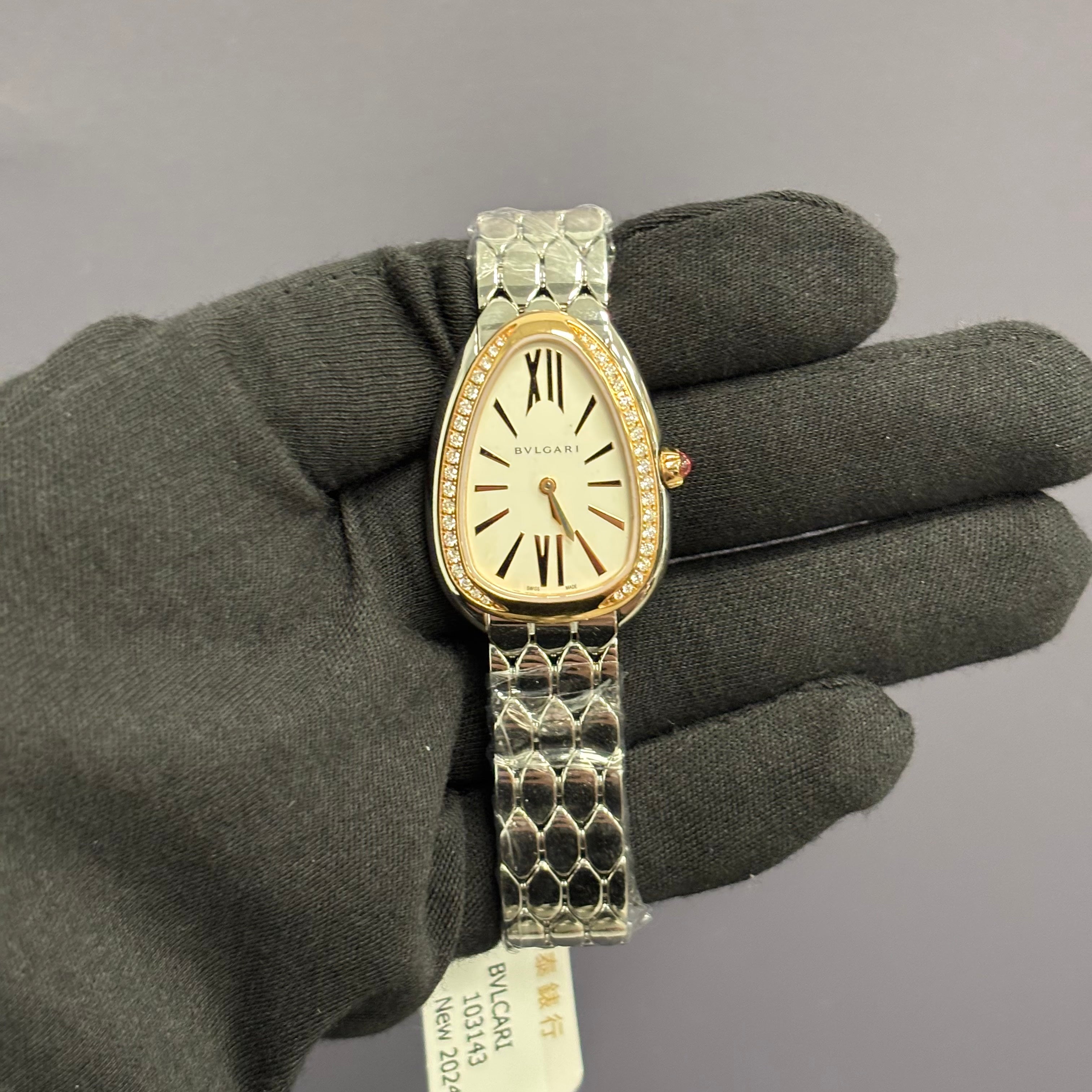 Bvlgari Serpenti 33mm White Dial Watch Ref# 103143 - Happy Jewelers Fine Jewelry Lifetime Warranty