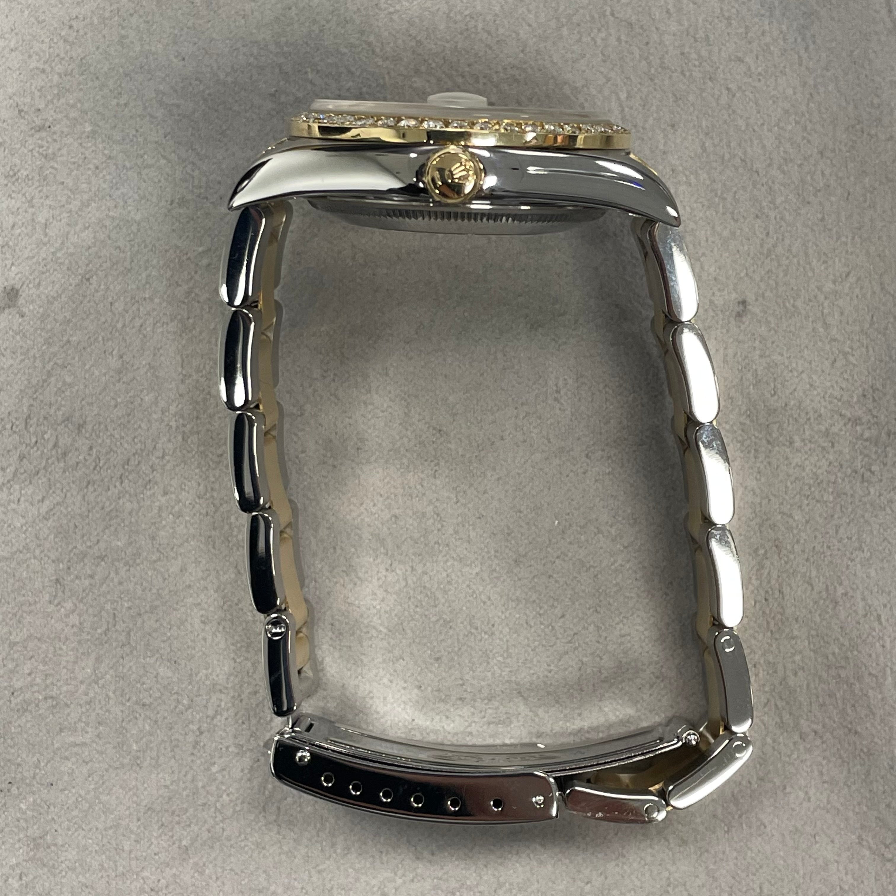 Rolex Oyster Perpetual 34mm Champagne Dial Watch Ref# 15223 - Happy Jewelers Fine Jewelry Lifetime Warranty