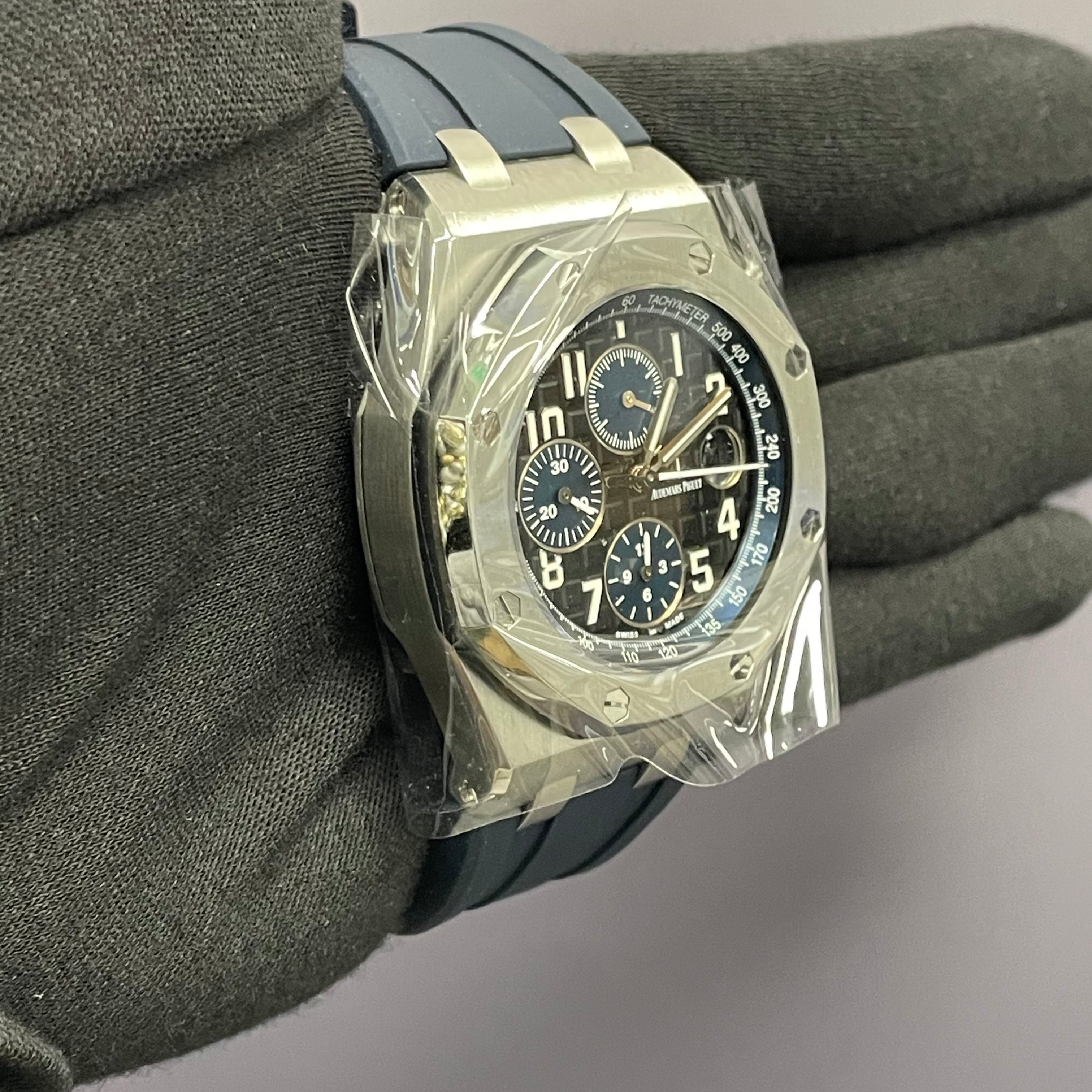 Audemars Piguet Royal Oak 42mm Black Dial Watch Ref# 26470ST.OO.A028CR.01 - Happy Jewelers Fine Jewelry Lifetime Warranty