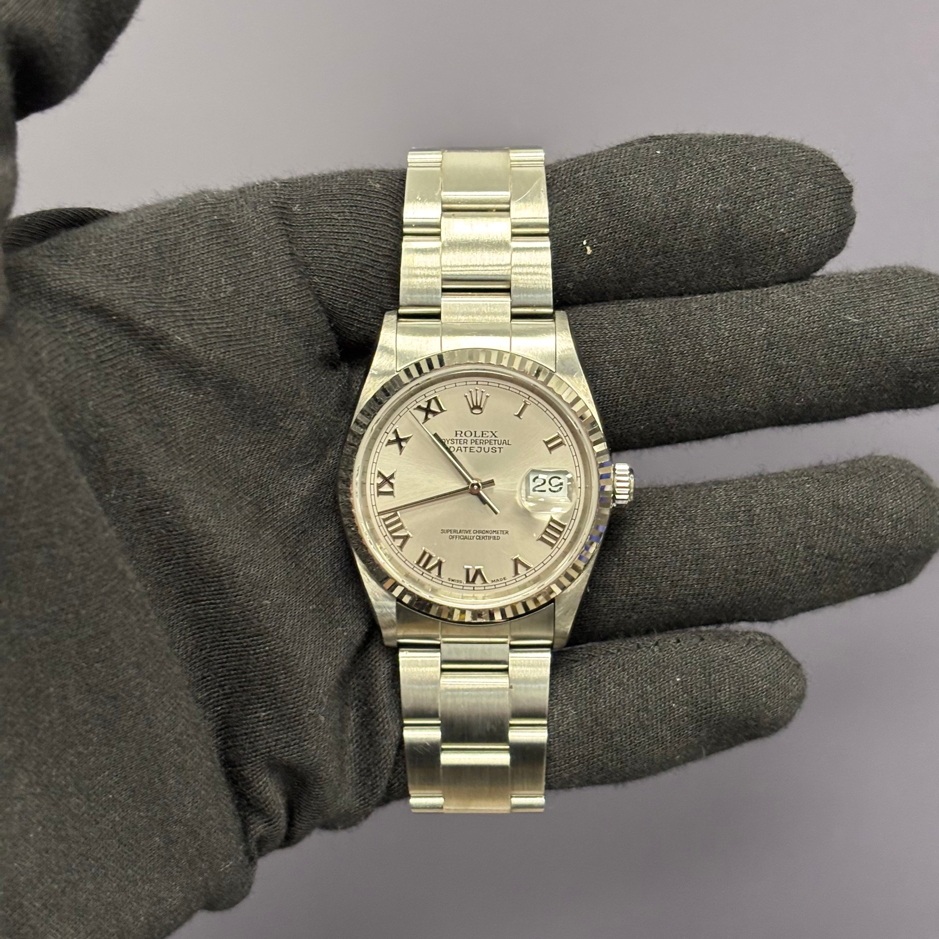 Rolex Datejust 36mm Rhodium Dial Watch Ref# 16234 - Happy Jewelers Fine Jewelry Lifetime Warranty