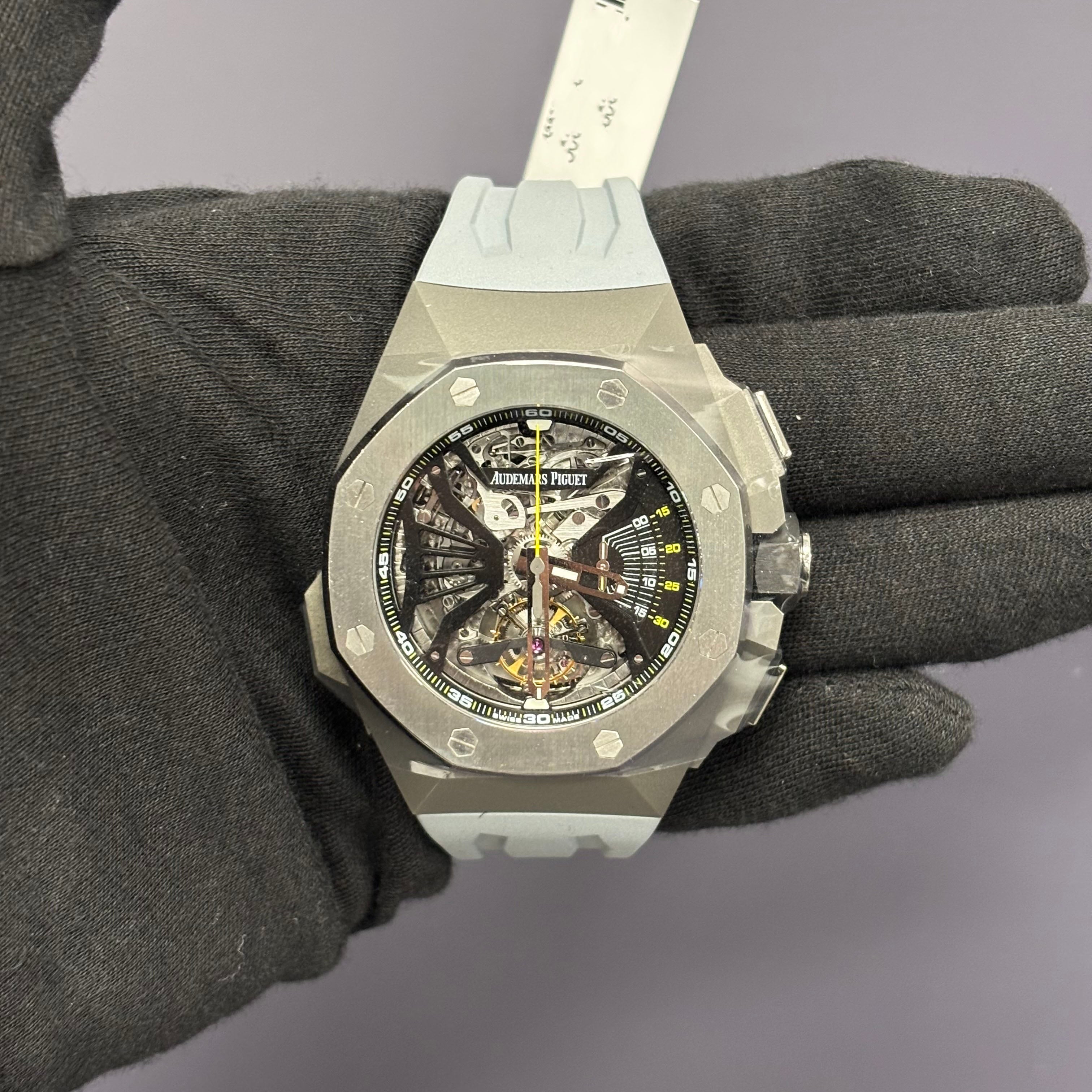 Audemars Piguet Royal Oak 44mm Openwork Dial Watch Ref# 26577TI.OO.D002CA.01 - Happy Jewelers Fine Jewelry Lifetime Warranty