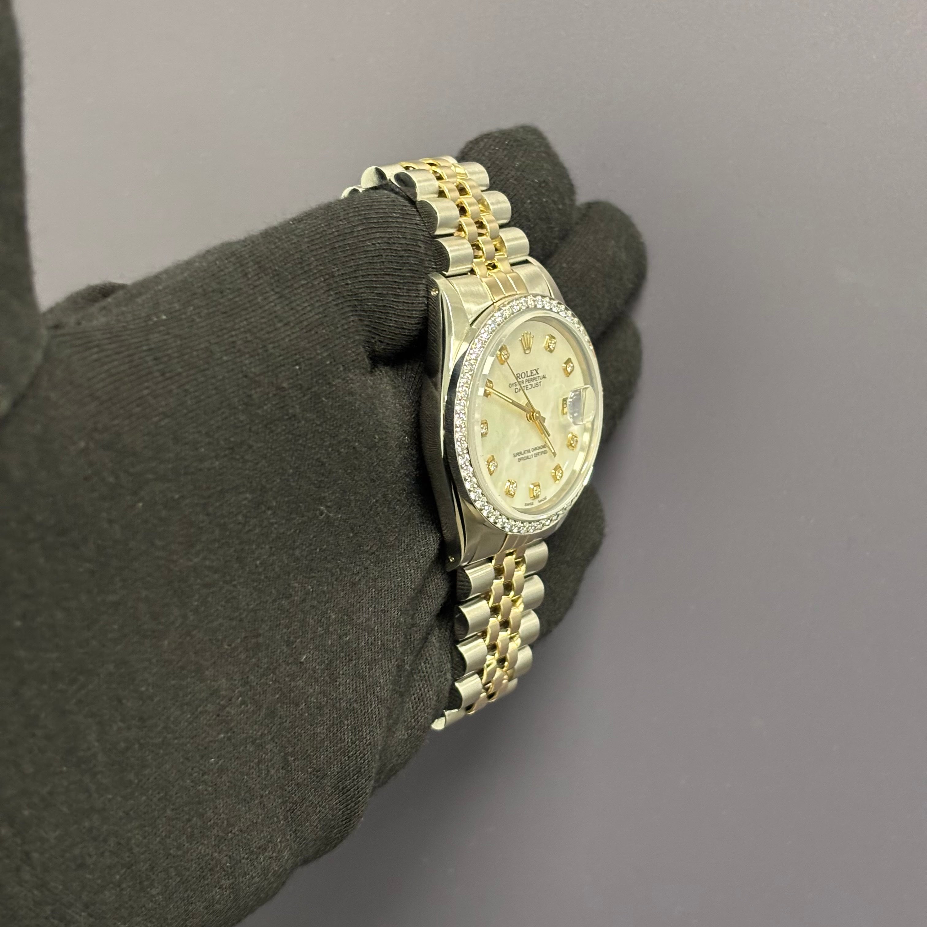 Rolex Datejust 36mm MOP Dial Watch Ref# 16013 - Happy Jewelers Fine Jewelry Lifetime Warranty