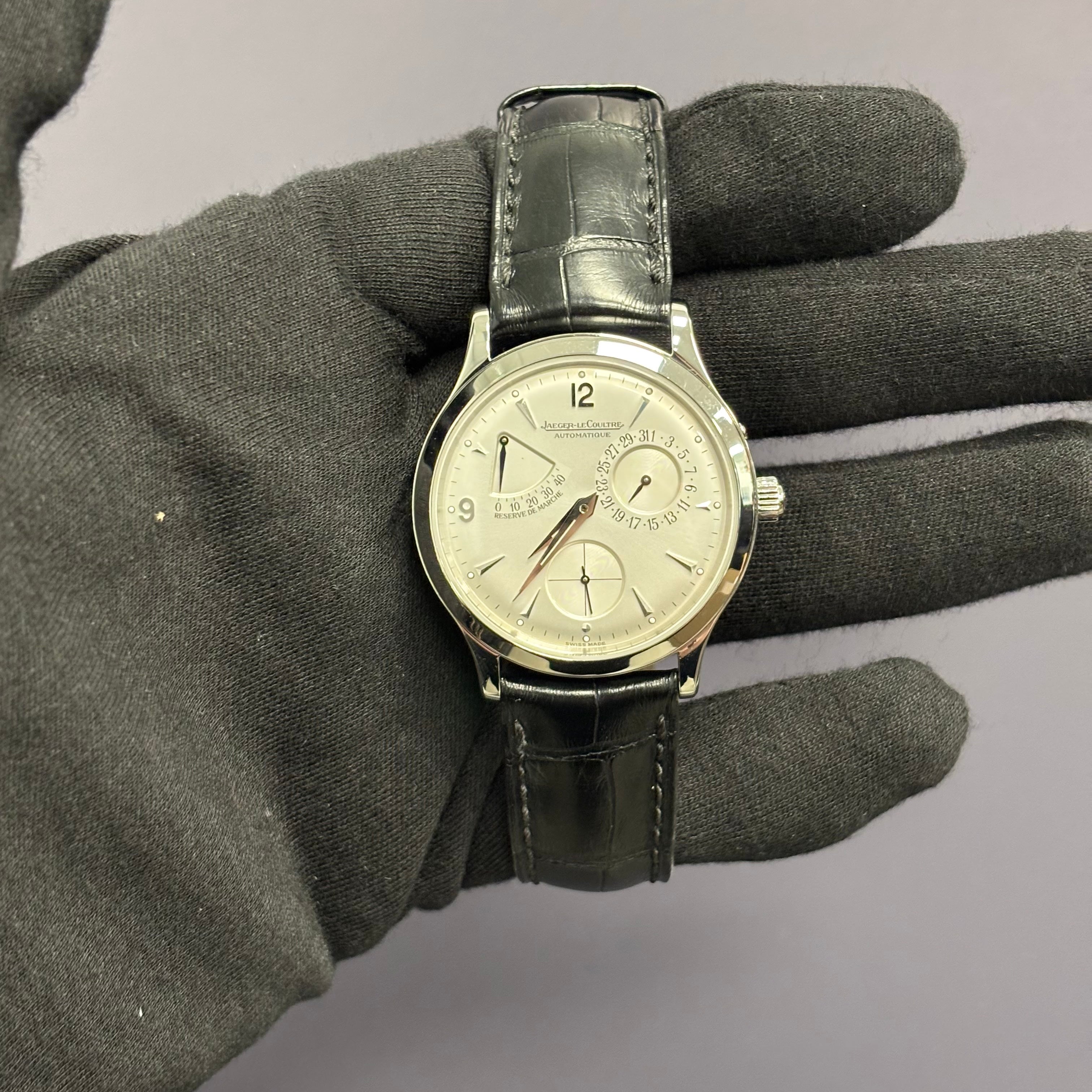 Jaeger-LeCoultre Reserve 37mm Silver Dial Watch Ref# 140.8.93.S - Happy Jewelers Fine Jewelry Lifetime Warranty