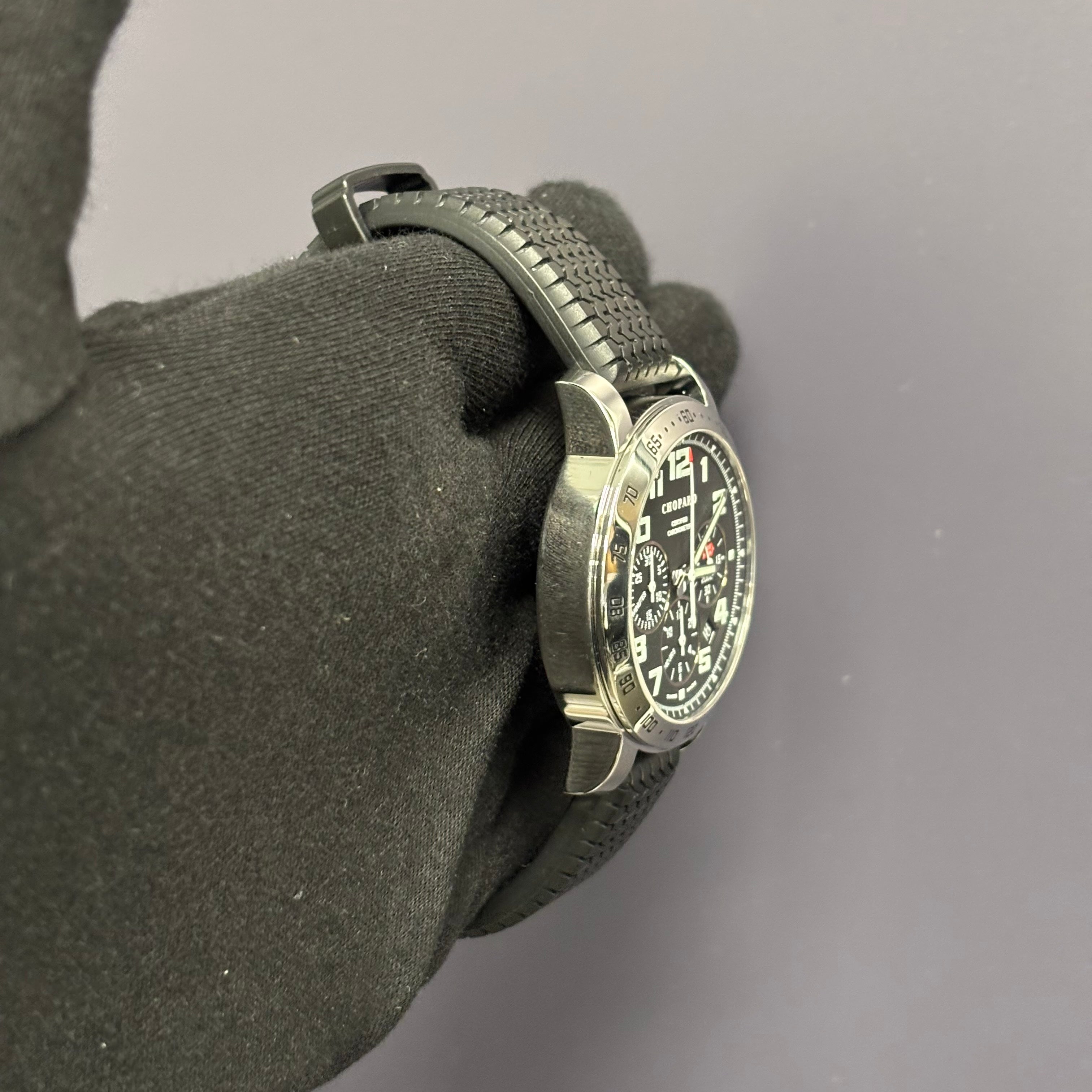 Chopard Mille 40mm Black Dial Watch Ref# 8920 - Happy Jewelers Fine Jewelry Lifetime Warranty