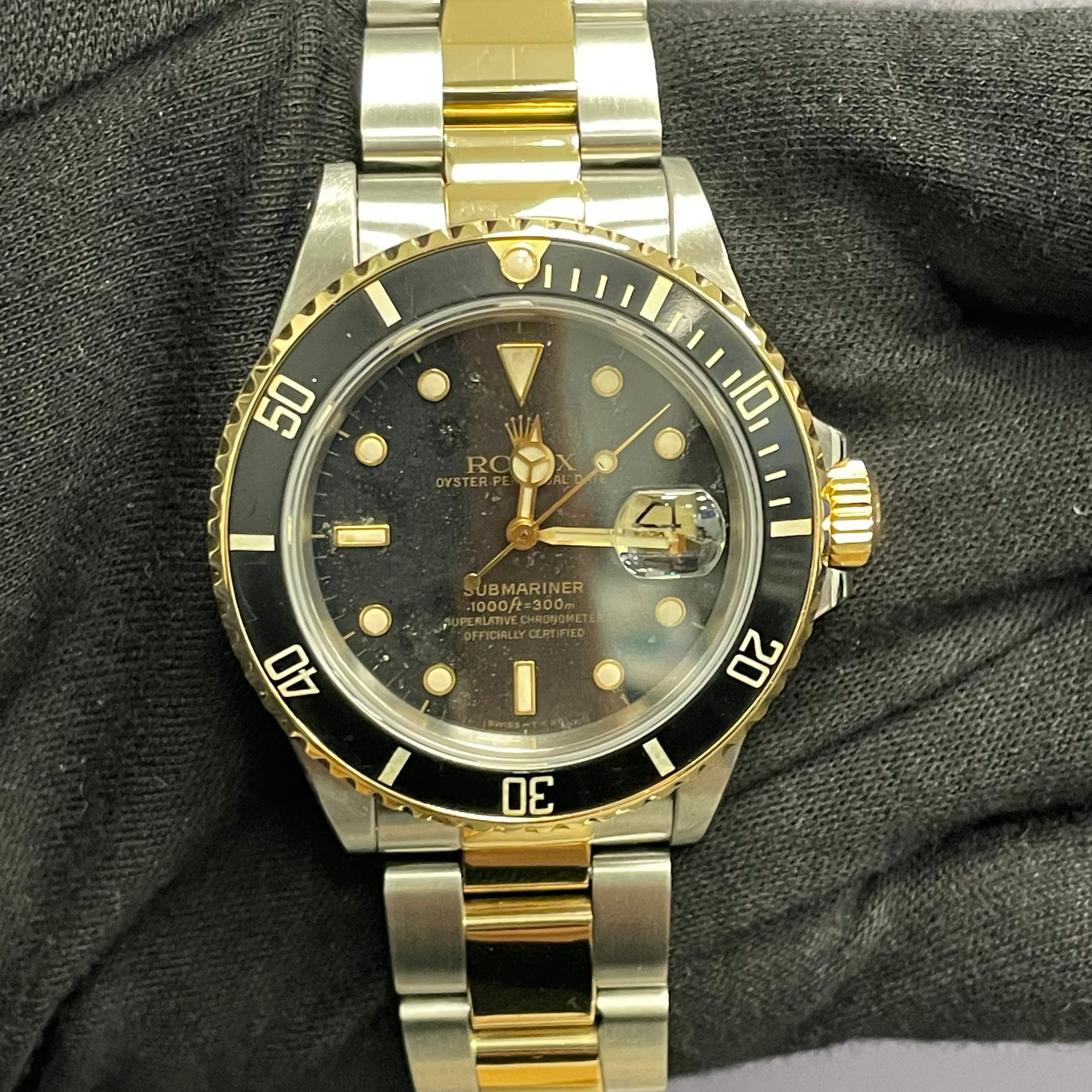 Rolex Submariner 40mm Black Dial Watch Ref# 16613 - Happy Jewelers Fine Jewelry Lifetime Warranty