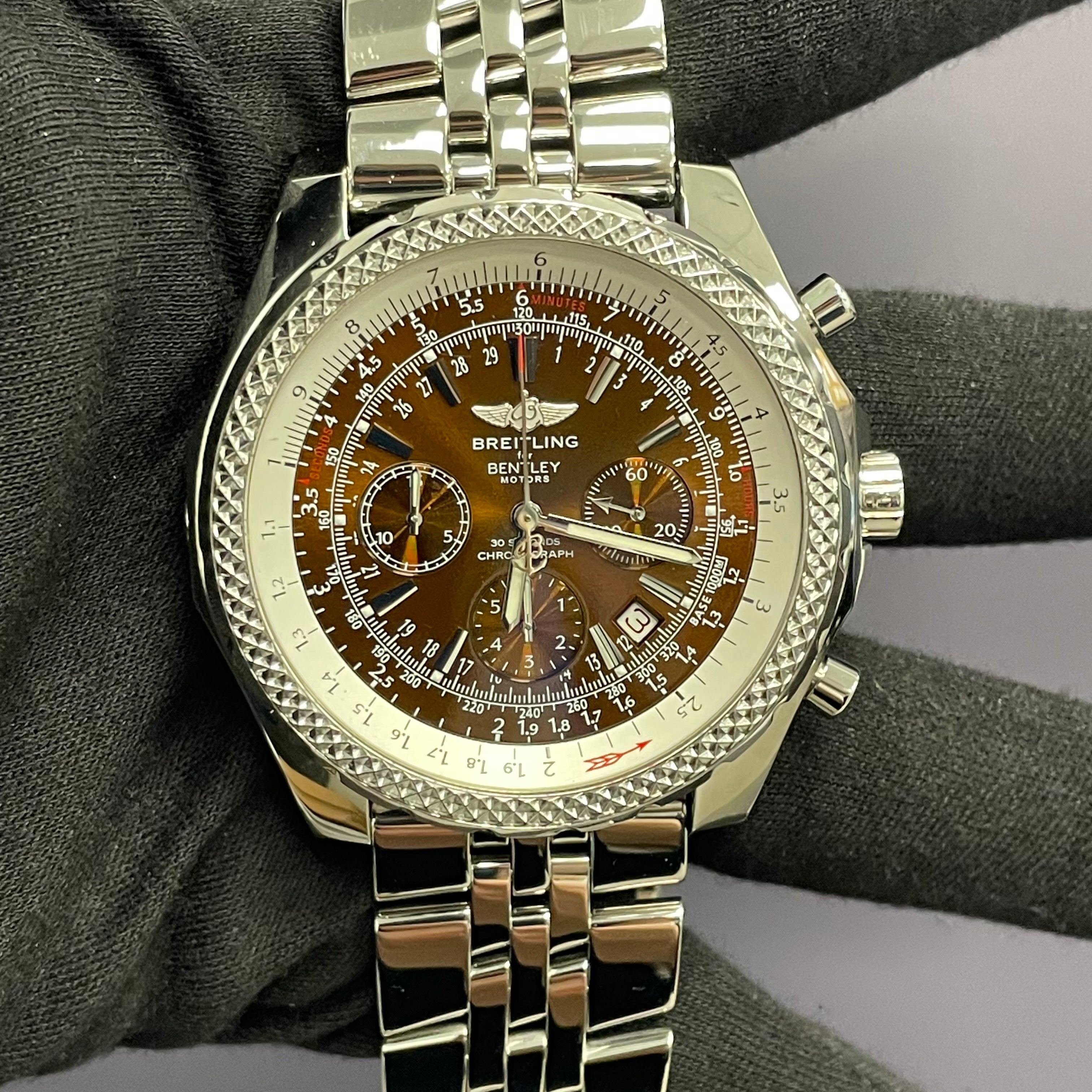 Breitling Bentley 48.70mm Bronze Dial Watch Ref# A2536212-Q502 - Happy Jewelers Fine Jewelry Lifetime Warranty