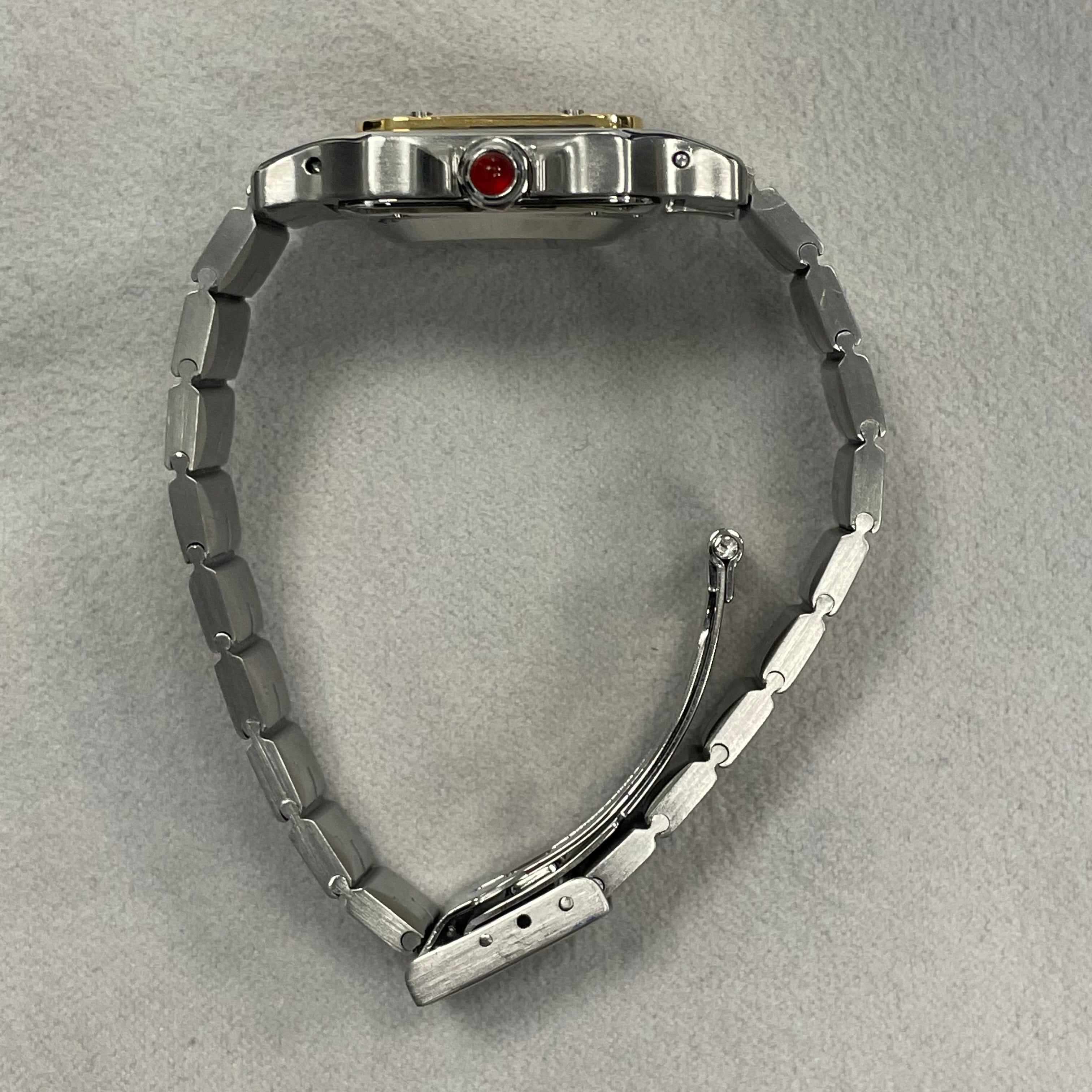 Cartier Santos 29mm Burgundy Dial Watch Ref# 2961 - Happy Jewelers Fine Jewelry Lifetime Warranty