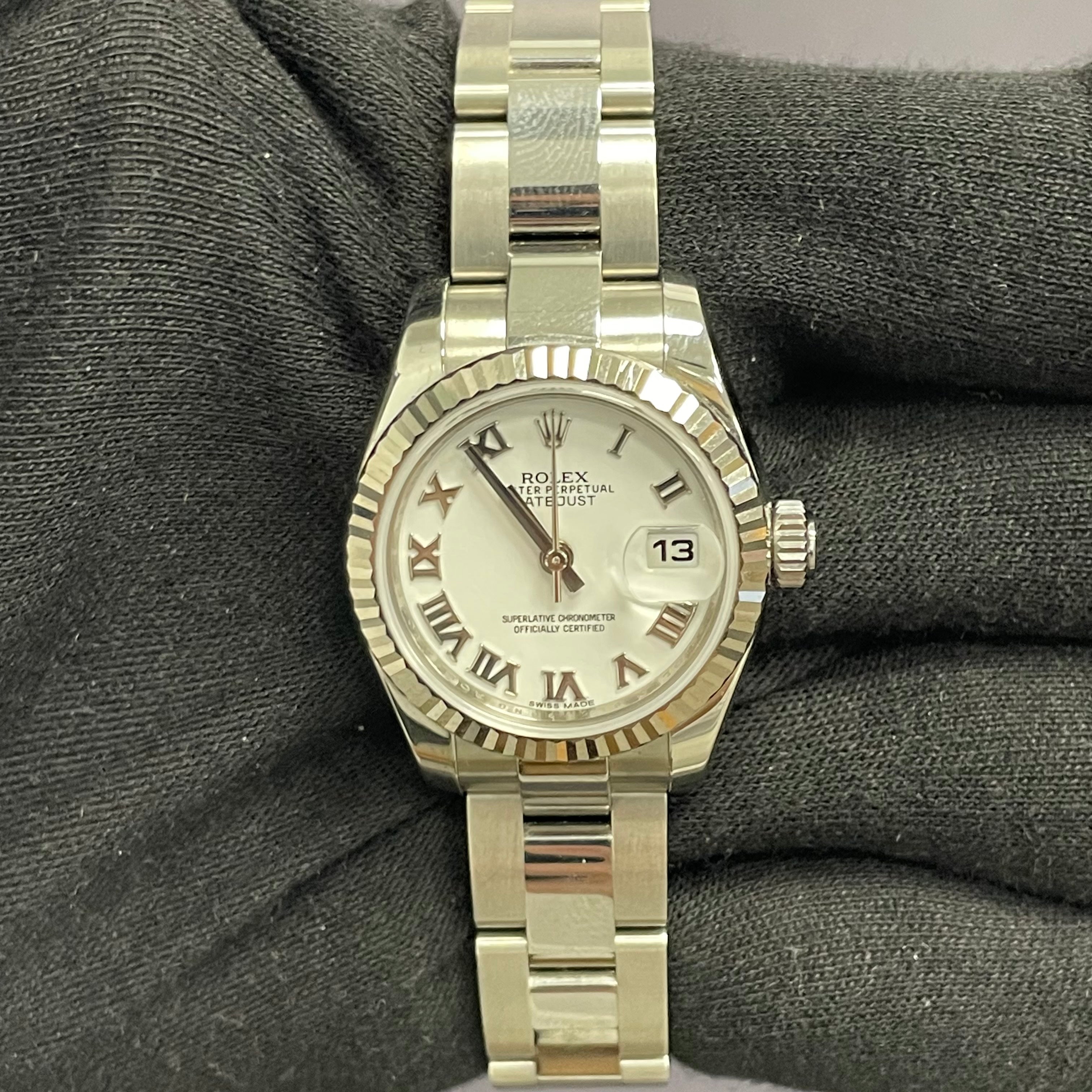 Rolex Datejust 26mm White Dial Watch Ref# 179174 - Happy Jewelers Fine Jewelry Lifetime Warranty