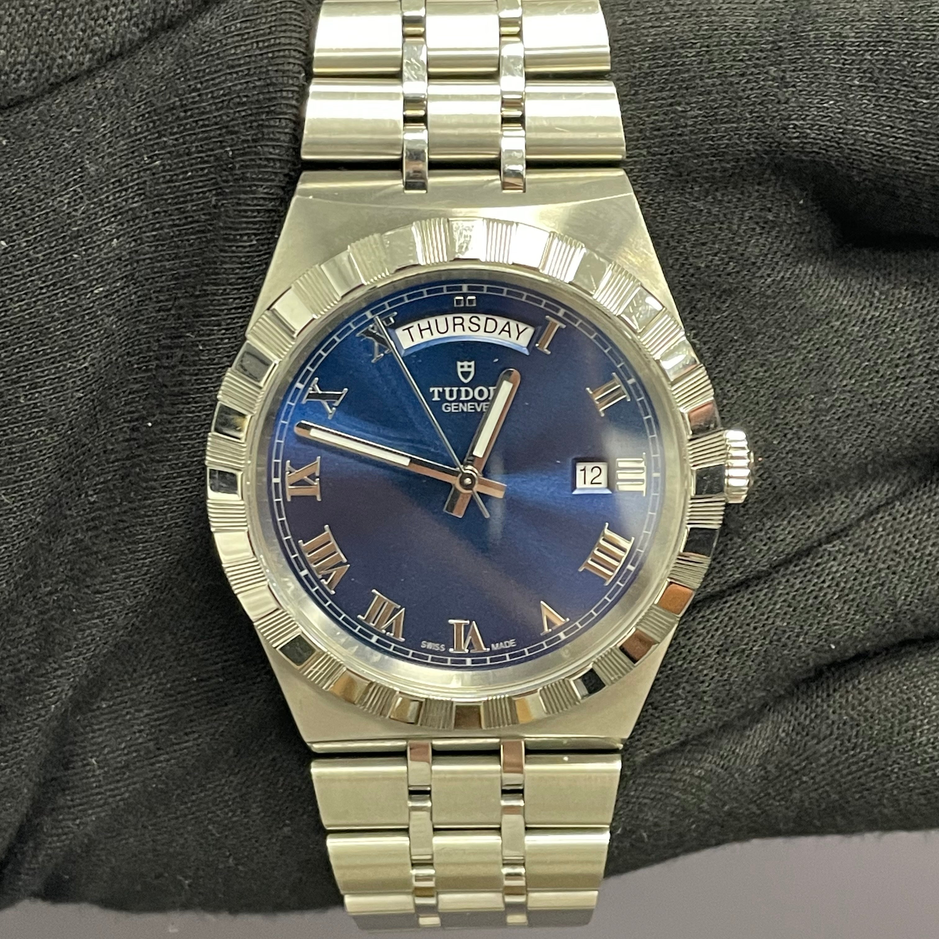 Tudor Royal 41mm Blue Dial Watch Ref# 28600 - Happy Jewelers Fine Jewelry Lifetime Warranty