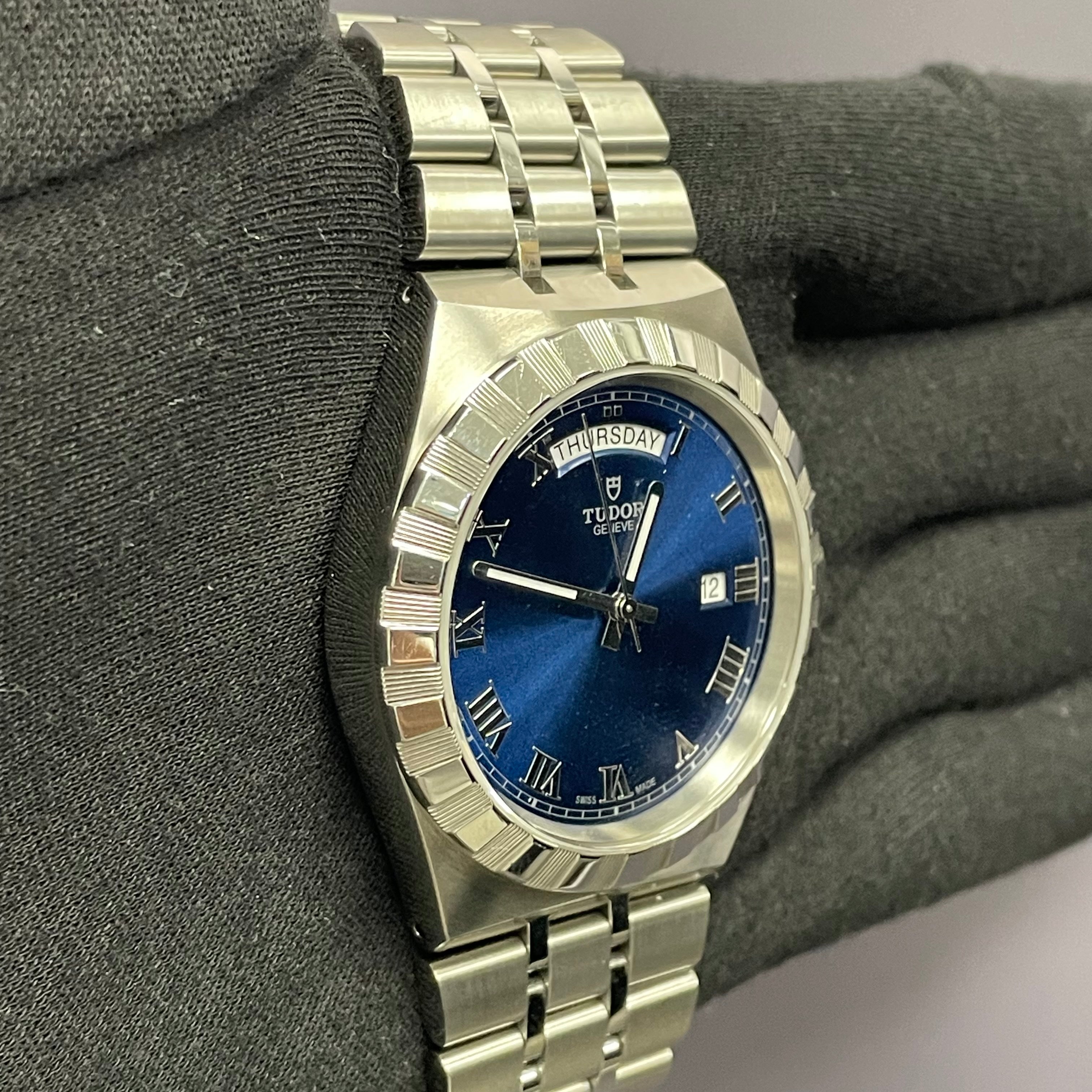 Tudor Royal 41mm Blue Dial Watch Ref# 28600 - Happy Jewelers Fine Jewelry Lifetime Warranty