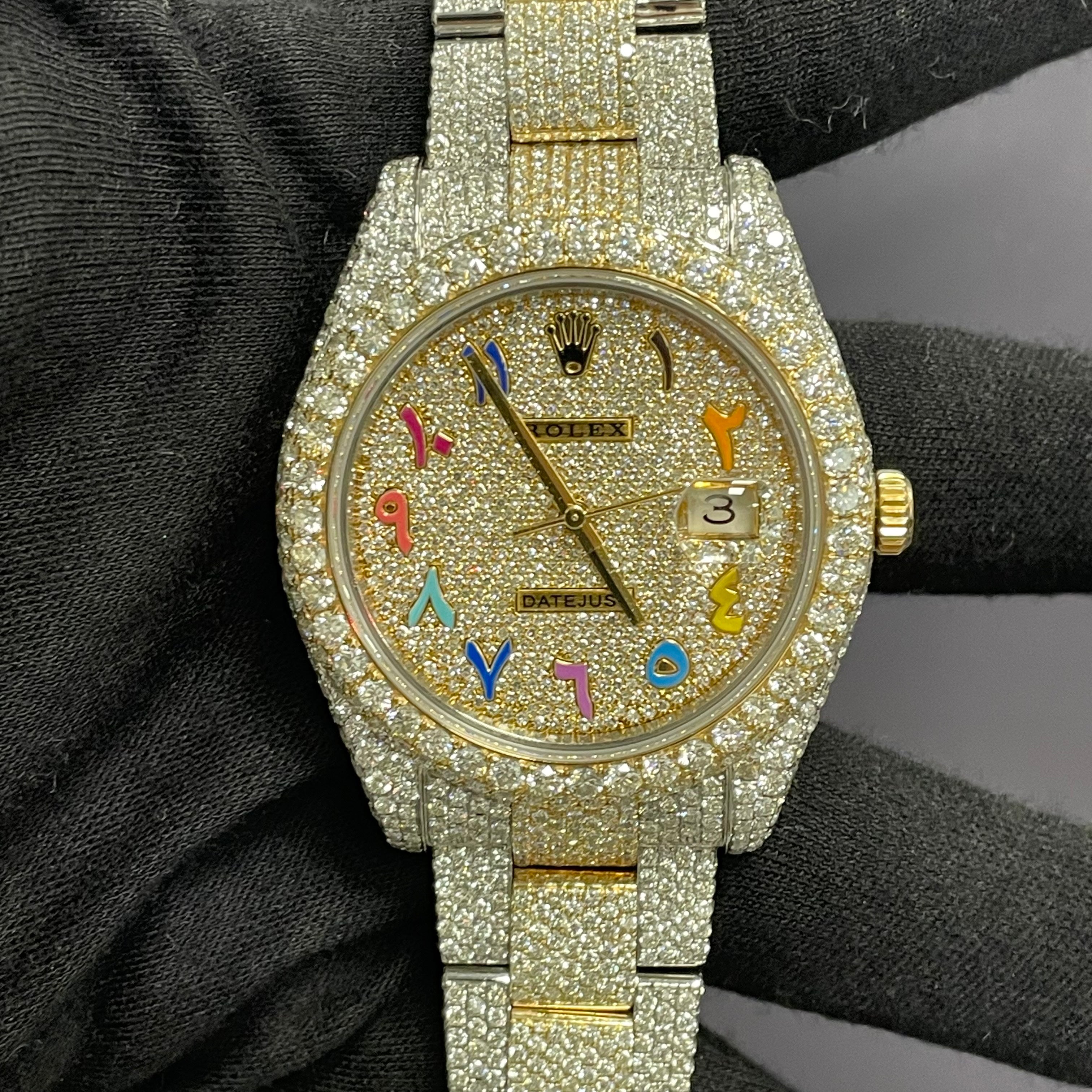 Rolex Datejust 41mm Pave Dial Watch Ref# 116333 - Happy Jewelers Fine Jewelry Lifetime Warranty