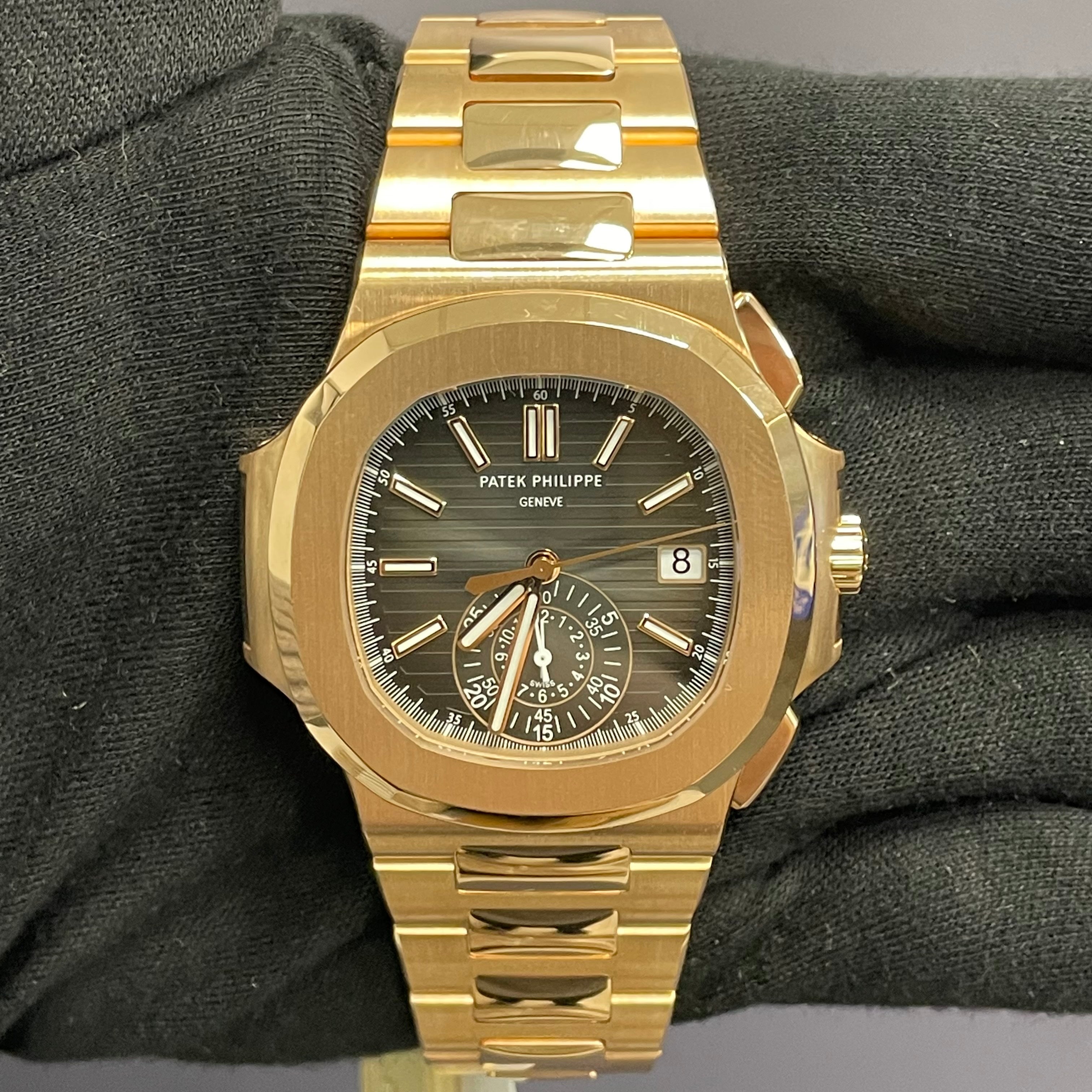 Patek Philippe Nautilus 40.5mm Grey Dial Ref# 5980/1R-001 - Happy Jewelers Fine Jewelry Lifetime Warranty