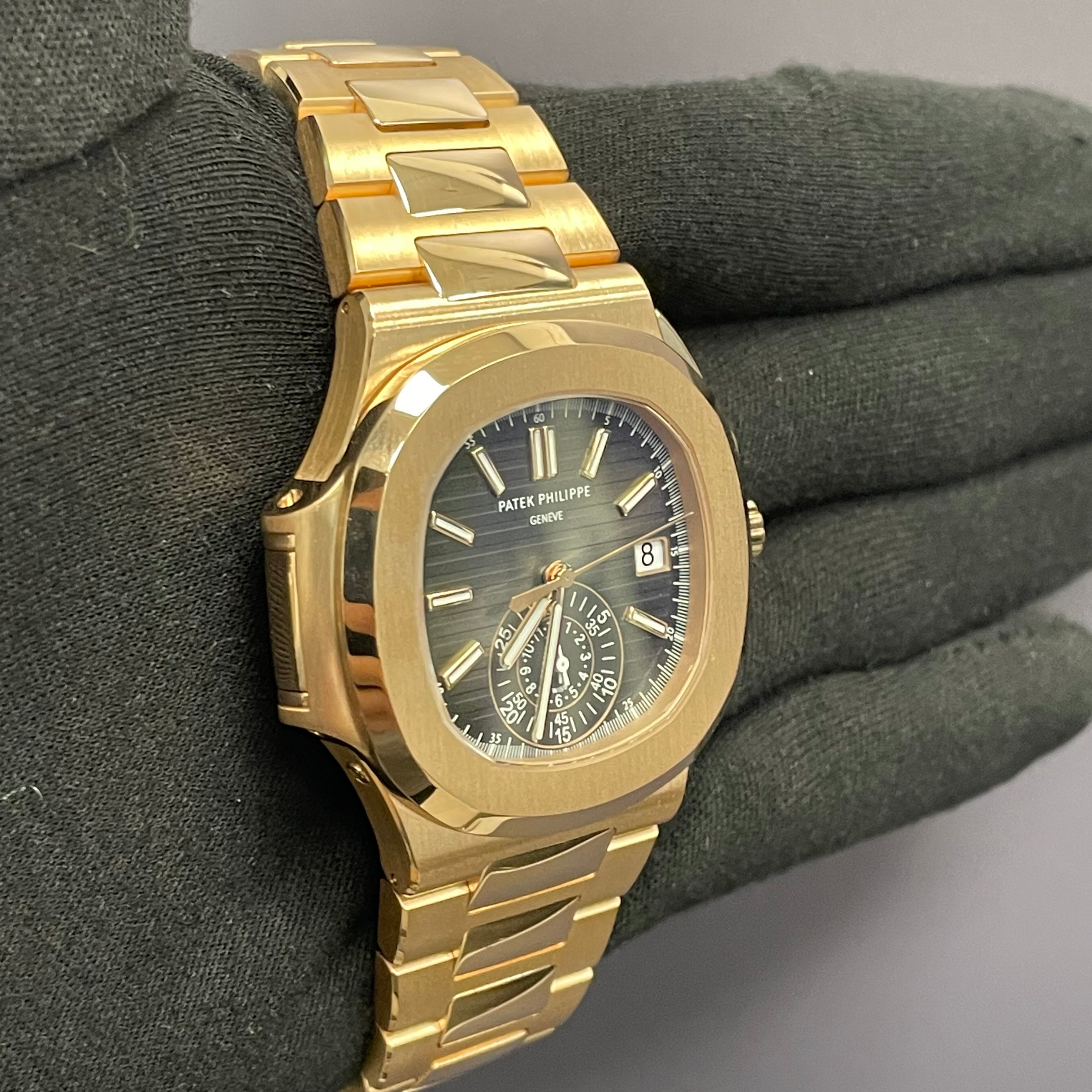 Patek Philippe Nautilus 40.5mm Grey Dial Ref# 5980/1R-001 - Happy Jewelers Fine Jewelry Lifetime Warranty