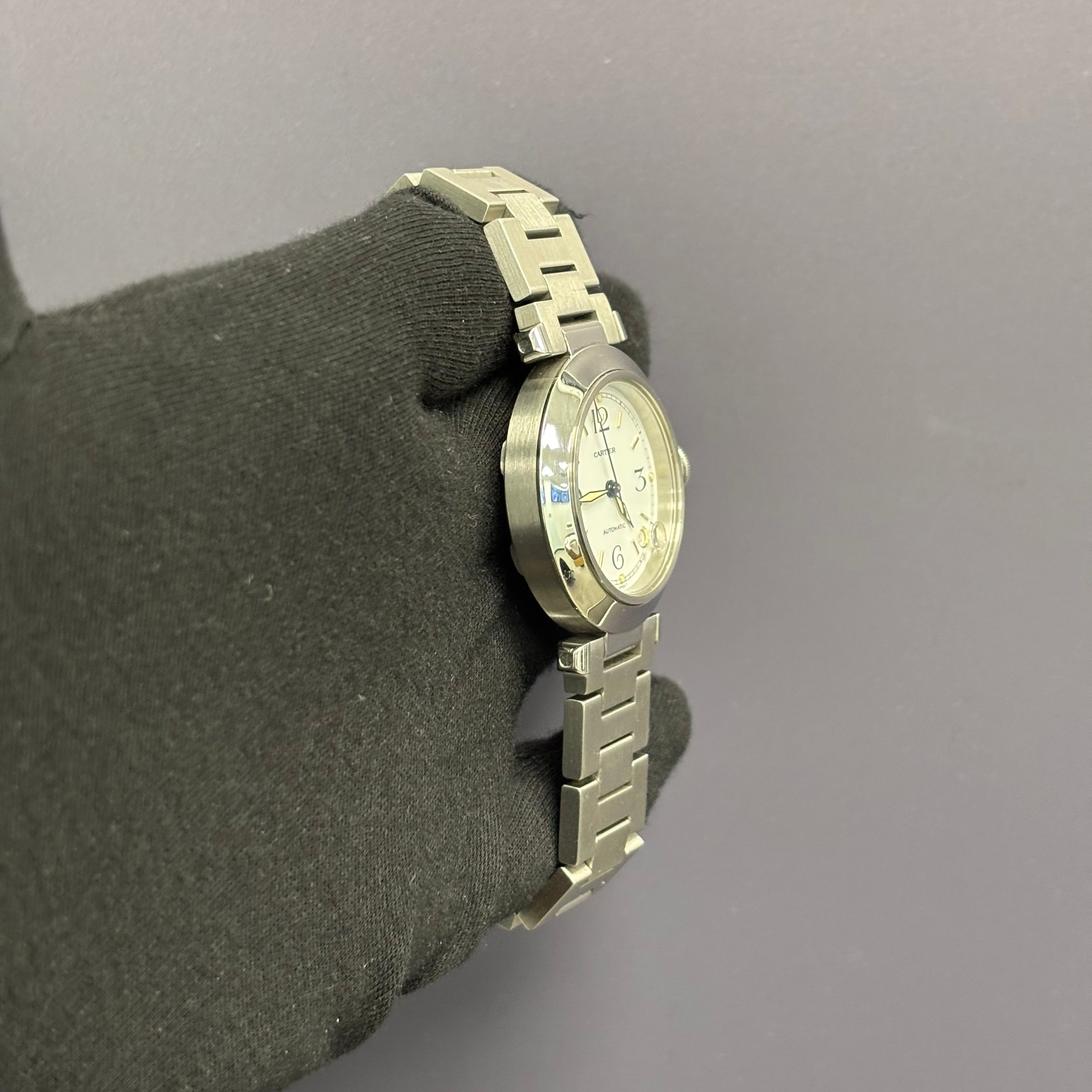 Cartier Pasha 35mm White Dial Watch Ref# W31015M7 - Happy Jewelers Fine Jewelry Lifetime Warranty