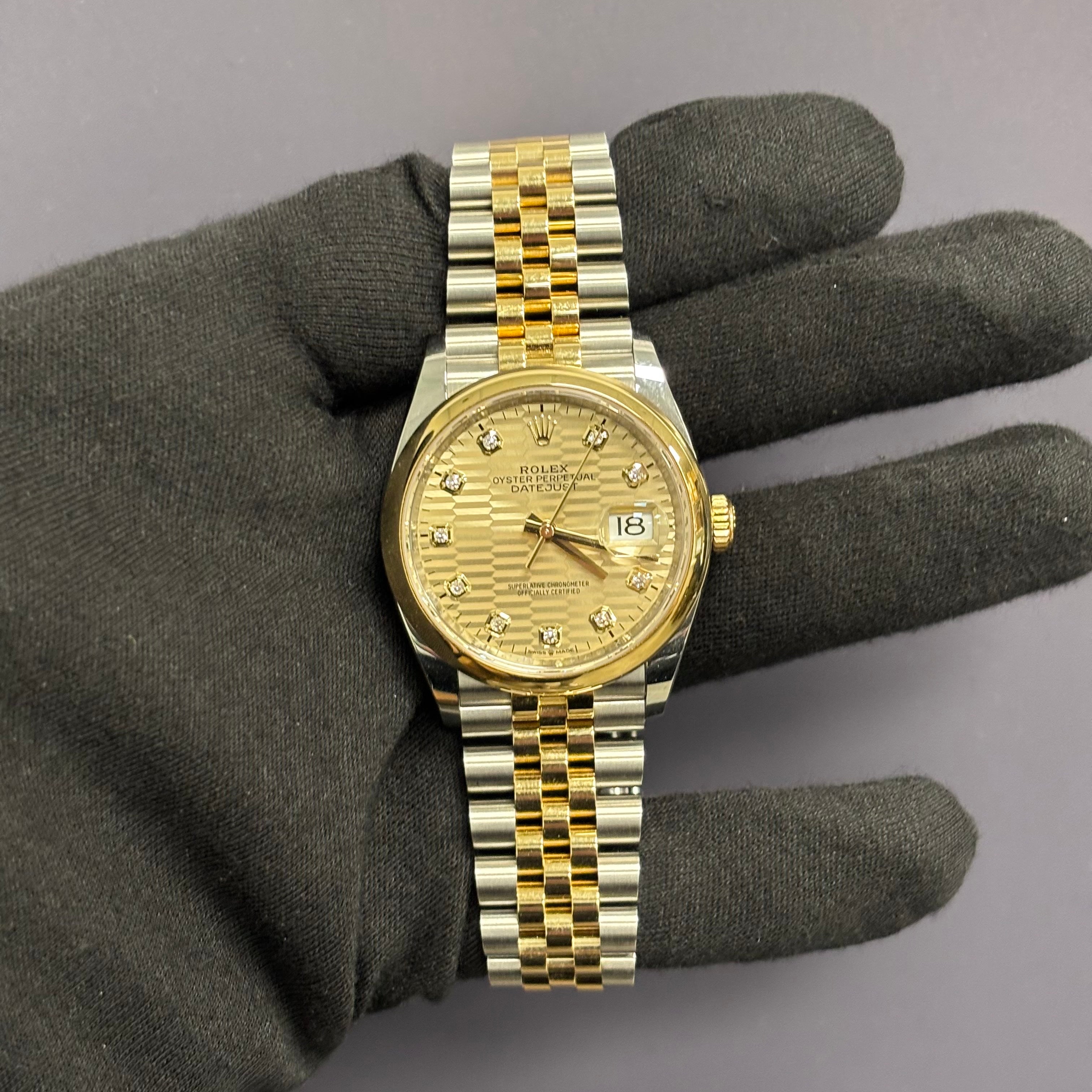 Rolex Datejust 36mm Champagne Dial Watch Ref# 126203 - Happy Jewelers Fine Jewelry Lifetime Warranty