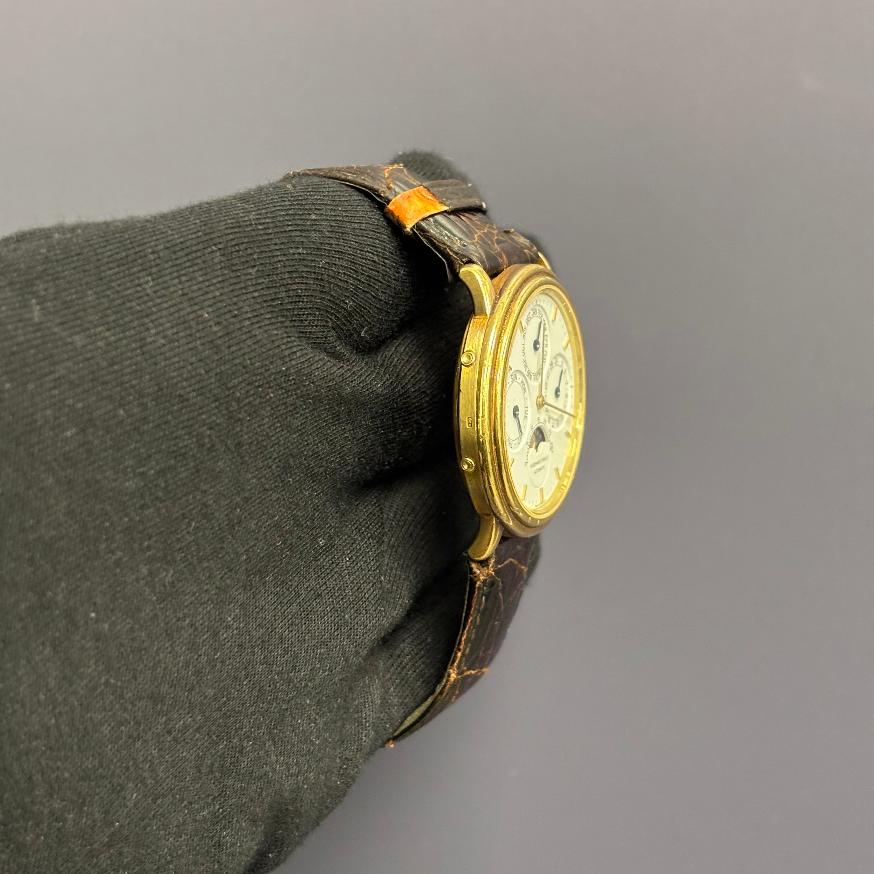 Audemars Piguet Perpetual Calendar 36mm White Dial Watch Ref# 5548BA - Happy Jewelers Fine Jewelry Lifetime Warranty