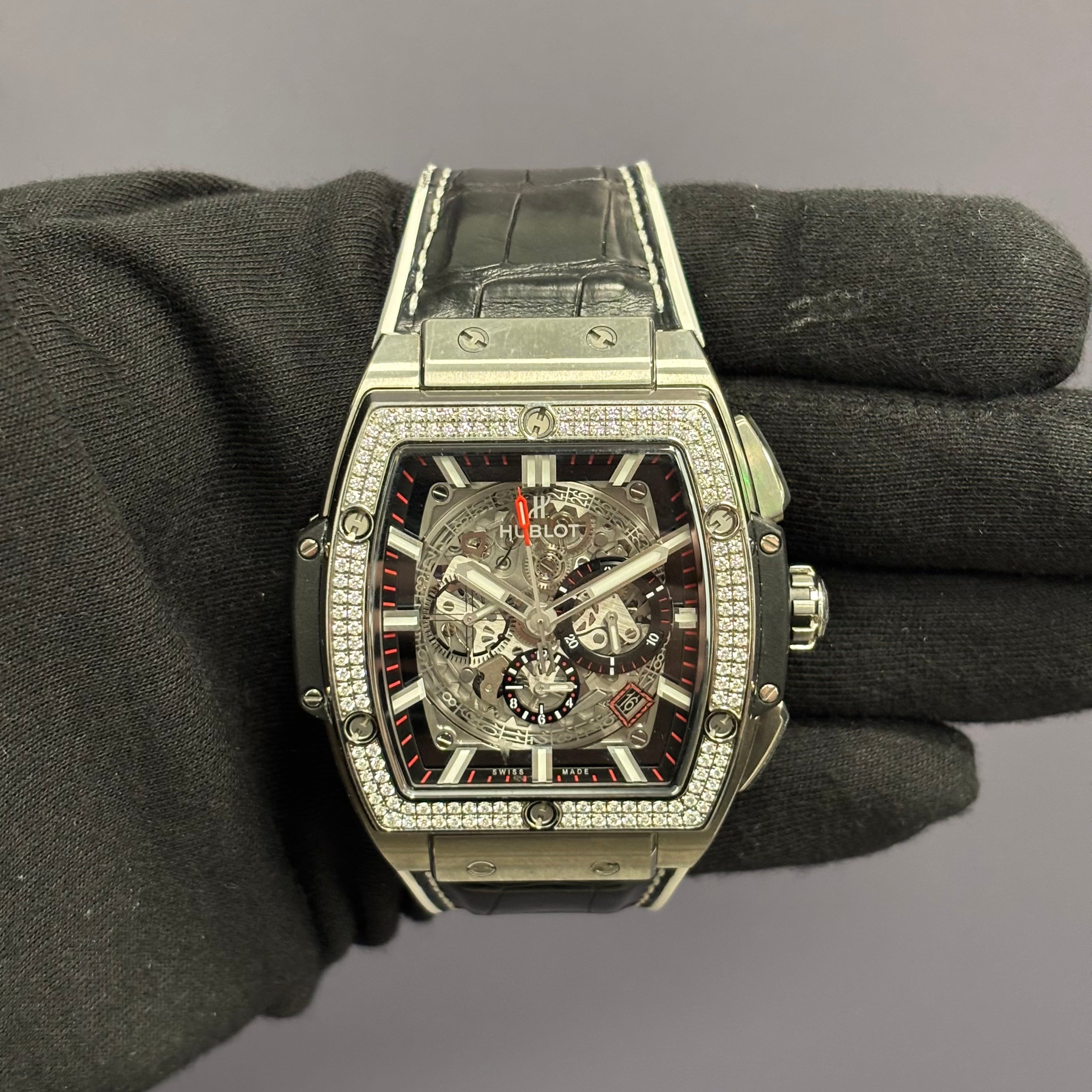 Hublot Spirit Of Big Bang 44mm Skeleton Dial Watch Ref# 641.NM.0173.LR - Happy Jewelers Fine Jewelry Lifetime Warranty