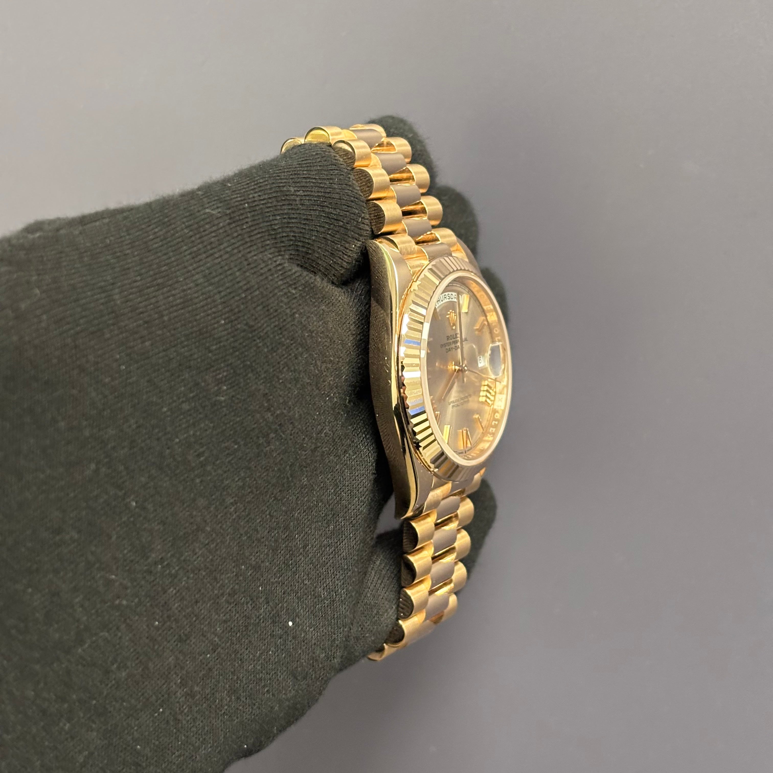 Rolex Day-Date 40mm Sundust Dial Watch Ref# 228235 - Happy Jewelers Fine Jewelry Lifetime Warranty