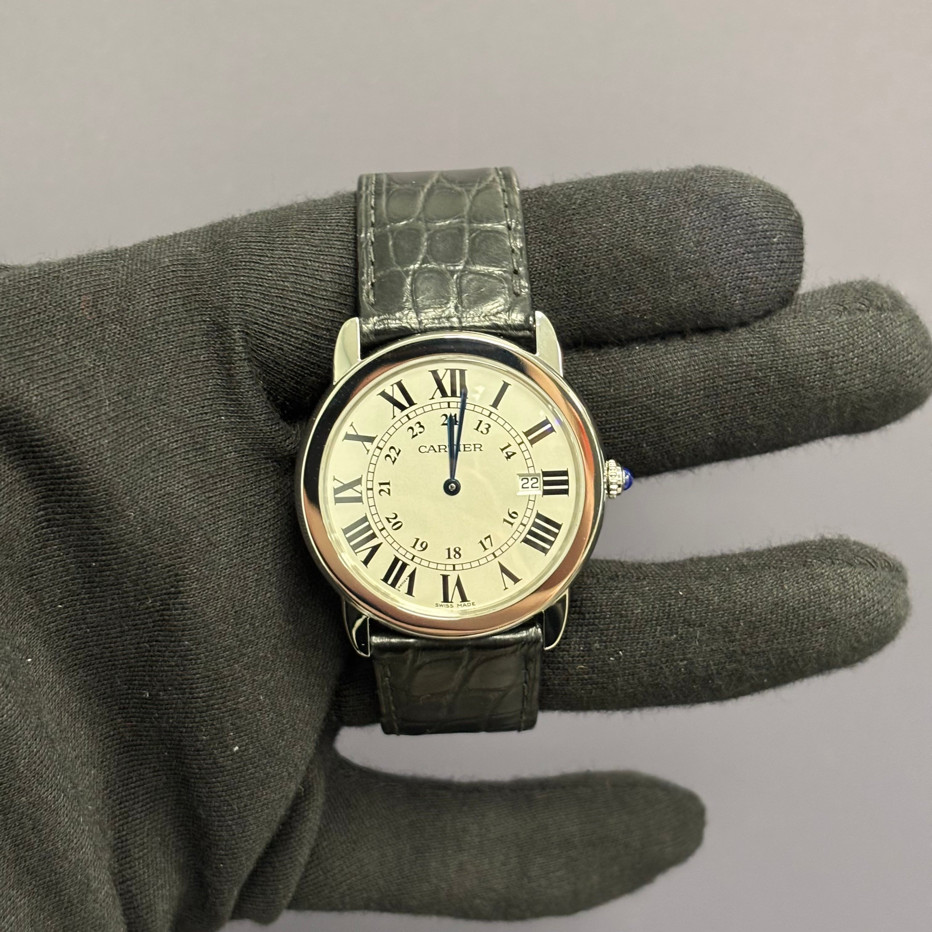 Cartier Ronde 36mm Silver Dial Watch Ref# W6700255 - Happy Jewelers Fine Jewelry Lifetime Warranty