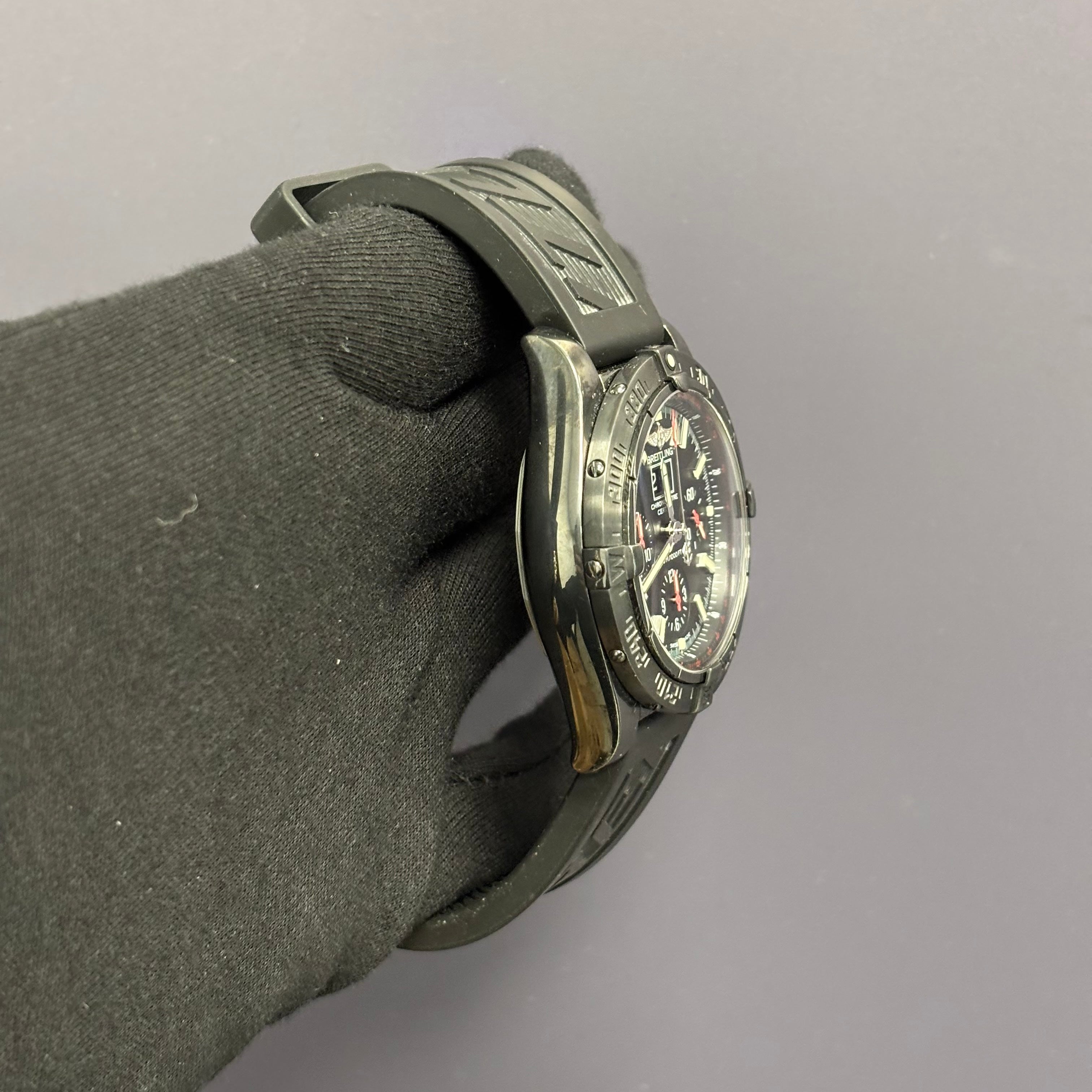 Breitling Blackbird 44mm Black Dial Watch Ref# M44359 - Happy Jewelers Fine Jewelry Lifetime Warranty