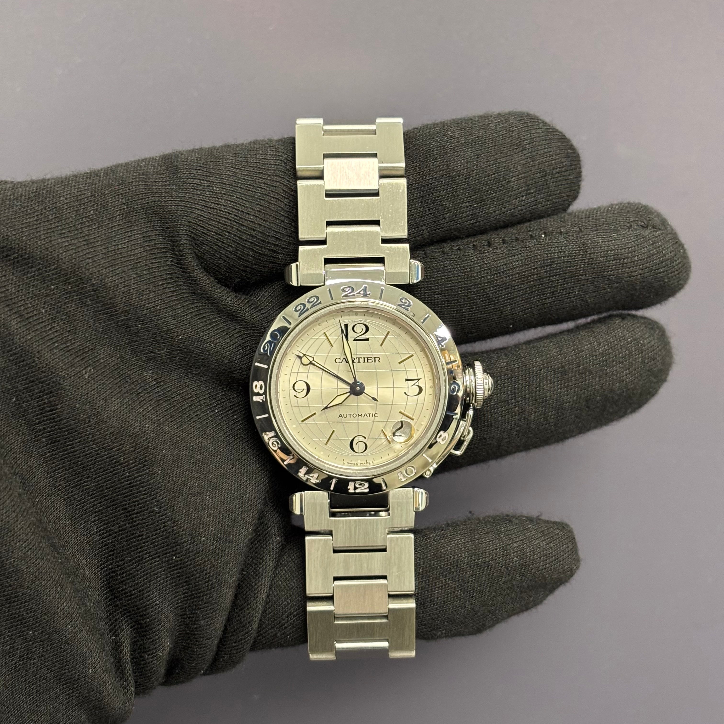 Cartier Pasha 35mm Silver Dial Watch Ref# W31029M7 - Happy Jewelers Fine Jewelry Lifetime Warranty