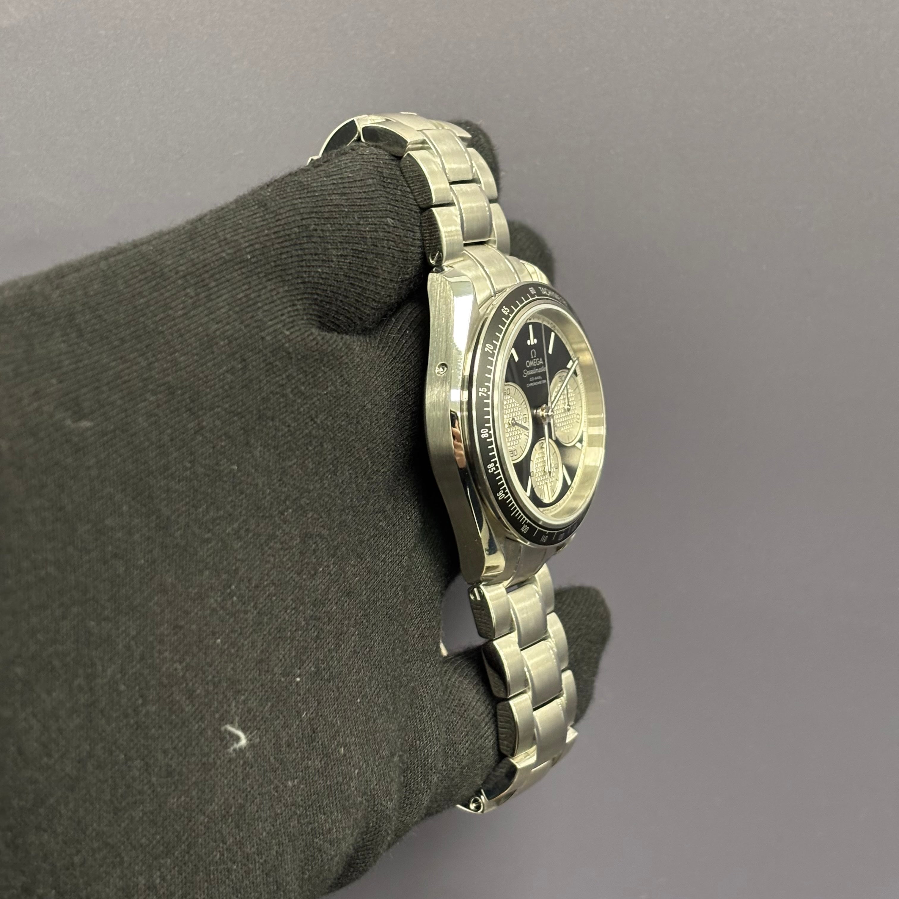 Omega Speedmaster 40mm Black Dial Watch Ref# 326.30.40.50.01.002 - Happy Jewelers Fine Jewelry Lifetime Warranty