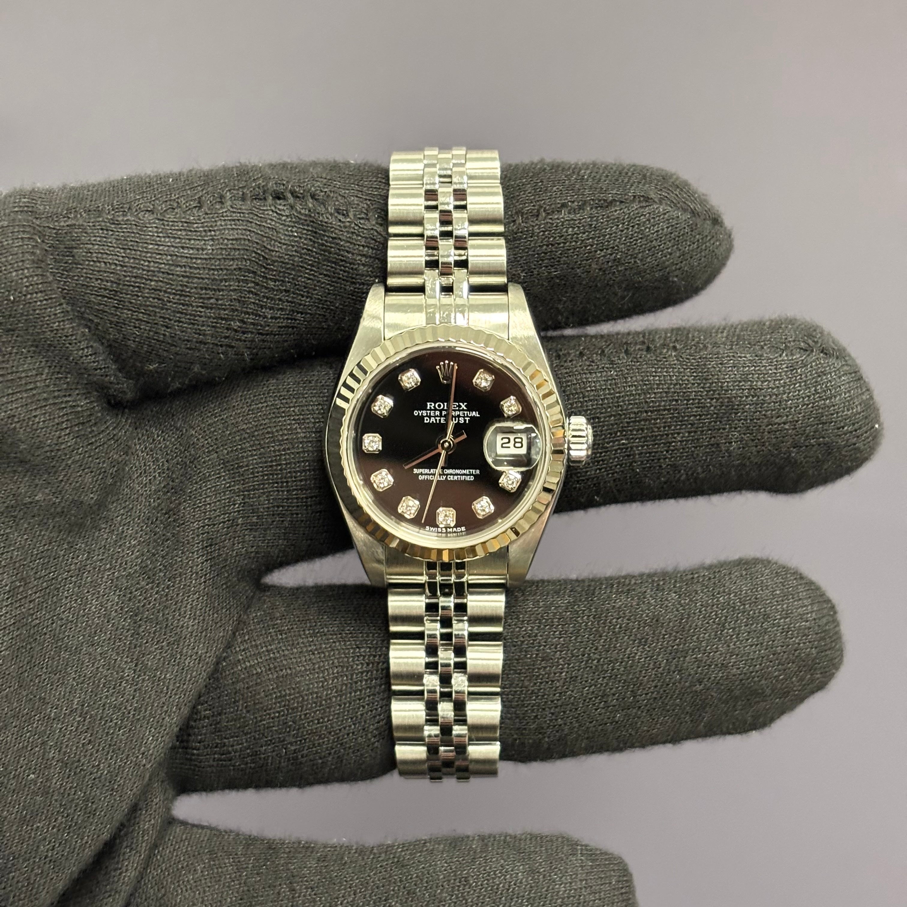 Rolex Datejust 26mm Black Dial Watch Ref# 79174 - Happy Jewelers Fine Jewelry Lifetime Warranty