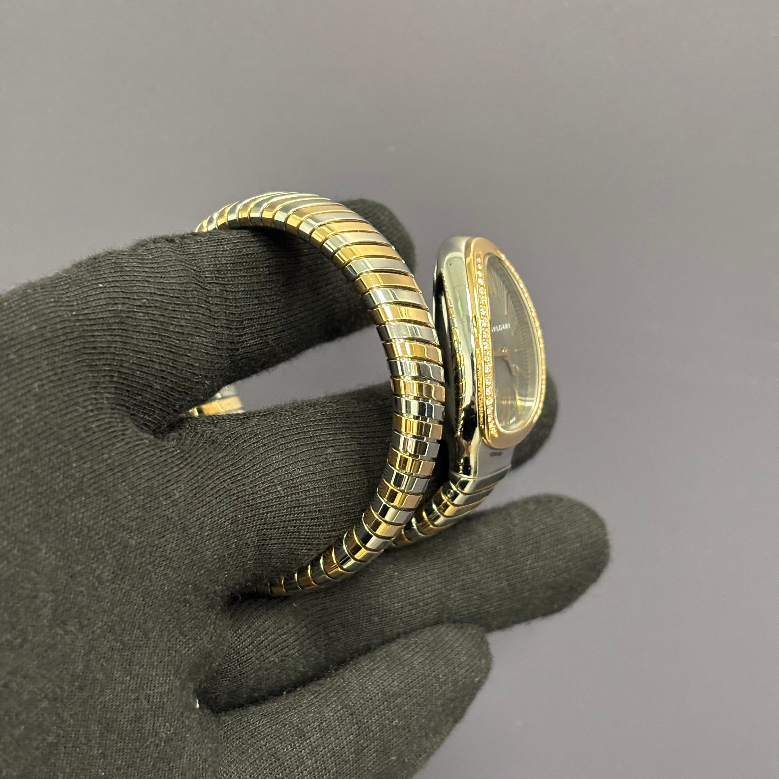 Bvlgari Serpenti 35mm Grey Dial Watch Ref# 102681 - Happy Jewelers Fine Jewelry Lifetime Warranty