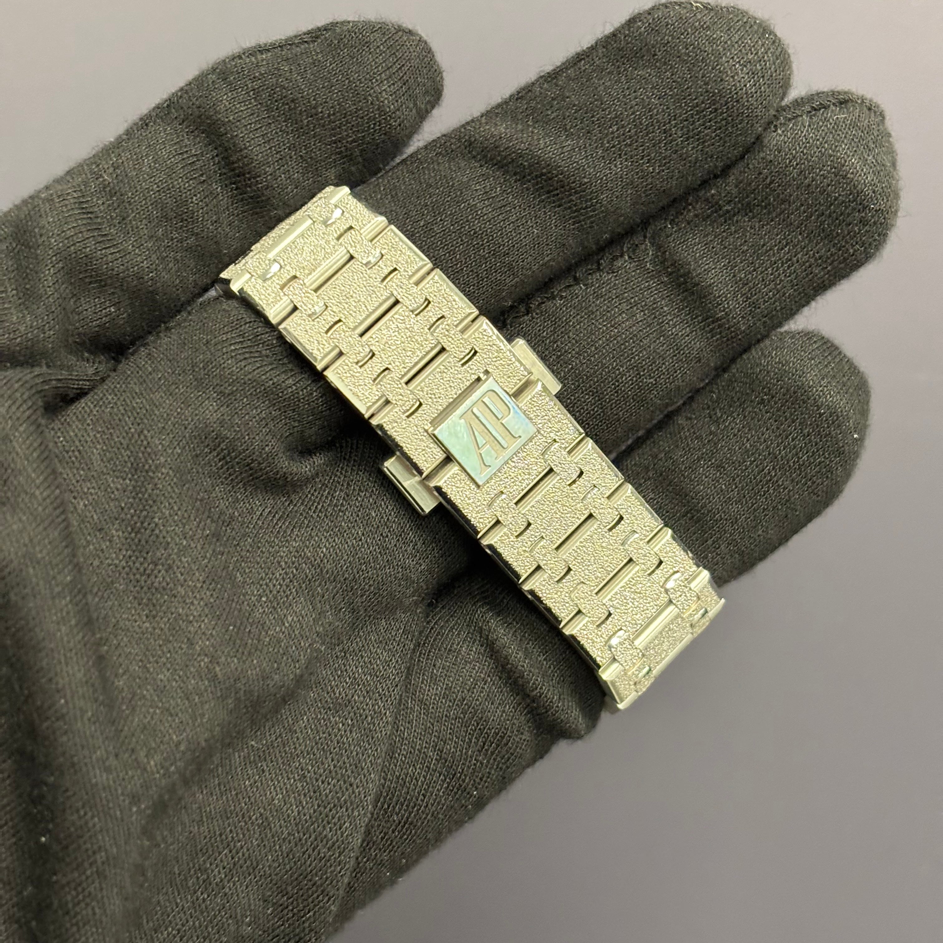 Audemars Piguet Royal Oak 34mm Blue Dial Watch Ref# 77353BC.GG.1263BC.01 - Happy Jewelers Fine Jewelry Lifetime Warranty