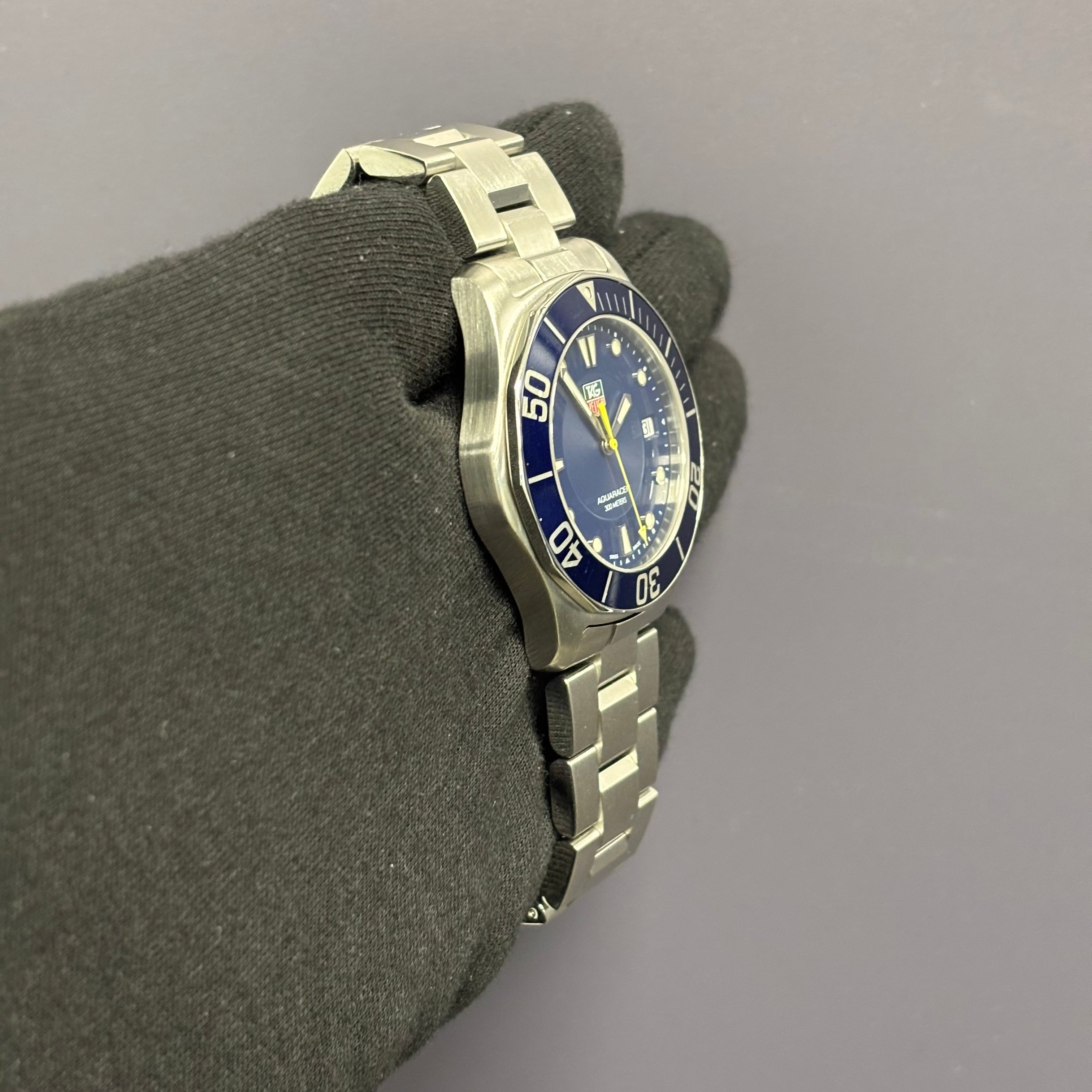 Tag Heuer Aquaracer 39mm Blue Dial Watch Ref# WAB1112 - Happy Jewelers Fine Jewelry Lifetime Warranty