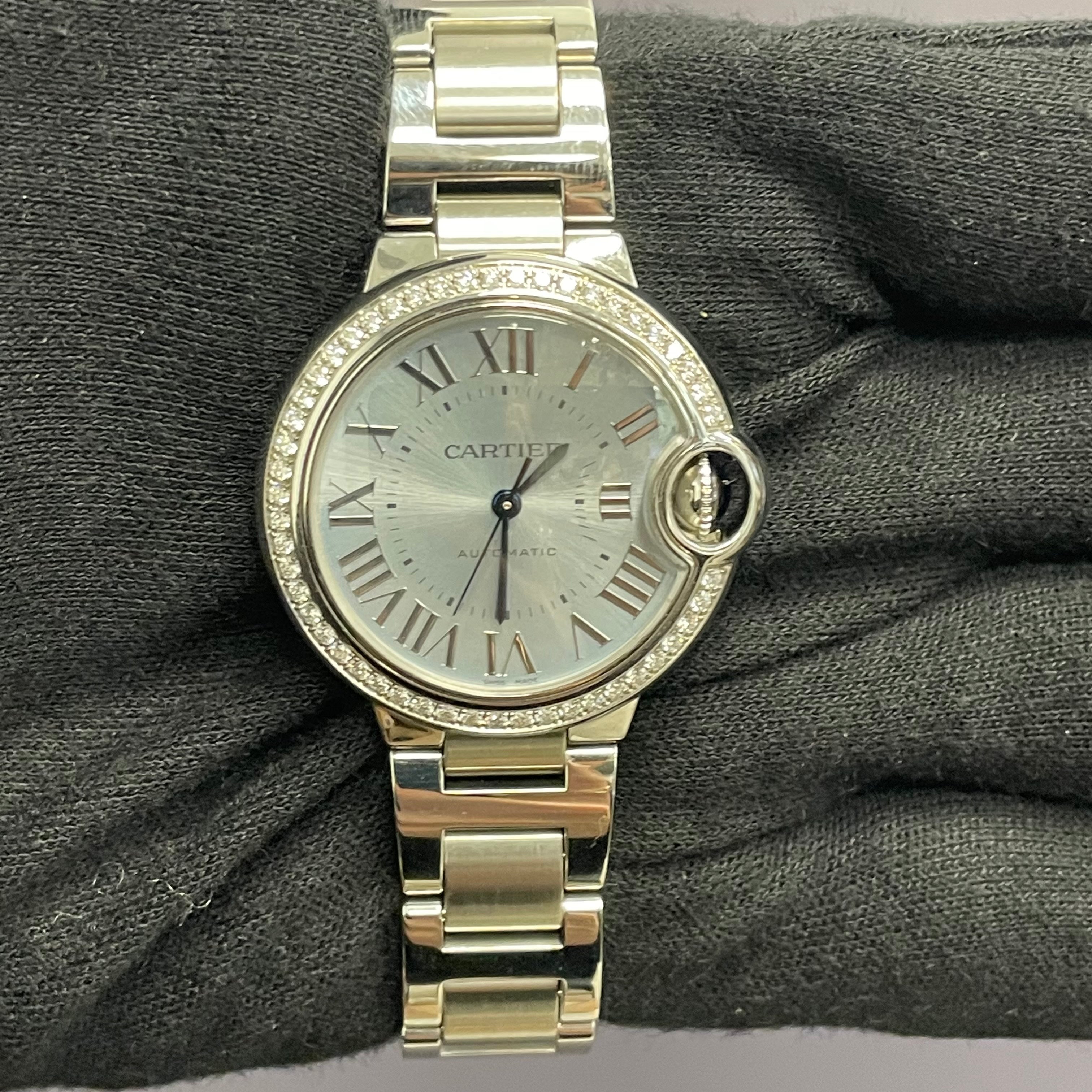 Cartier Ballon Bleu 33mm Blue Dial Watch Ref# W4BB0028 - Happy Jewelers Fine Jewelry Lifetime Warranty