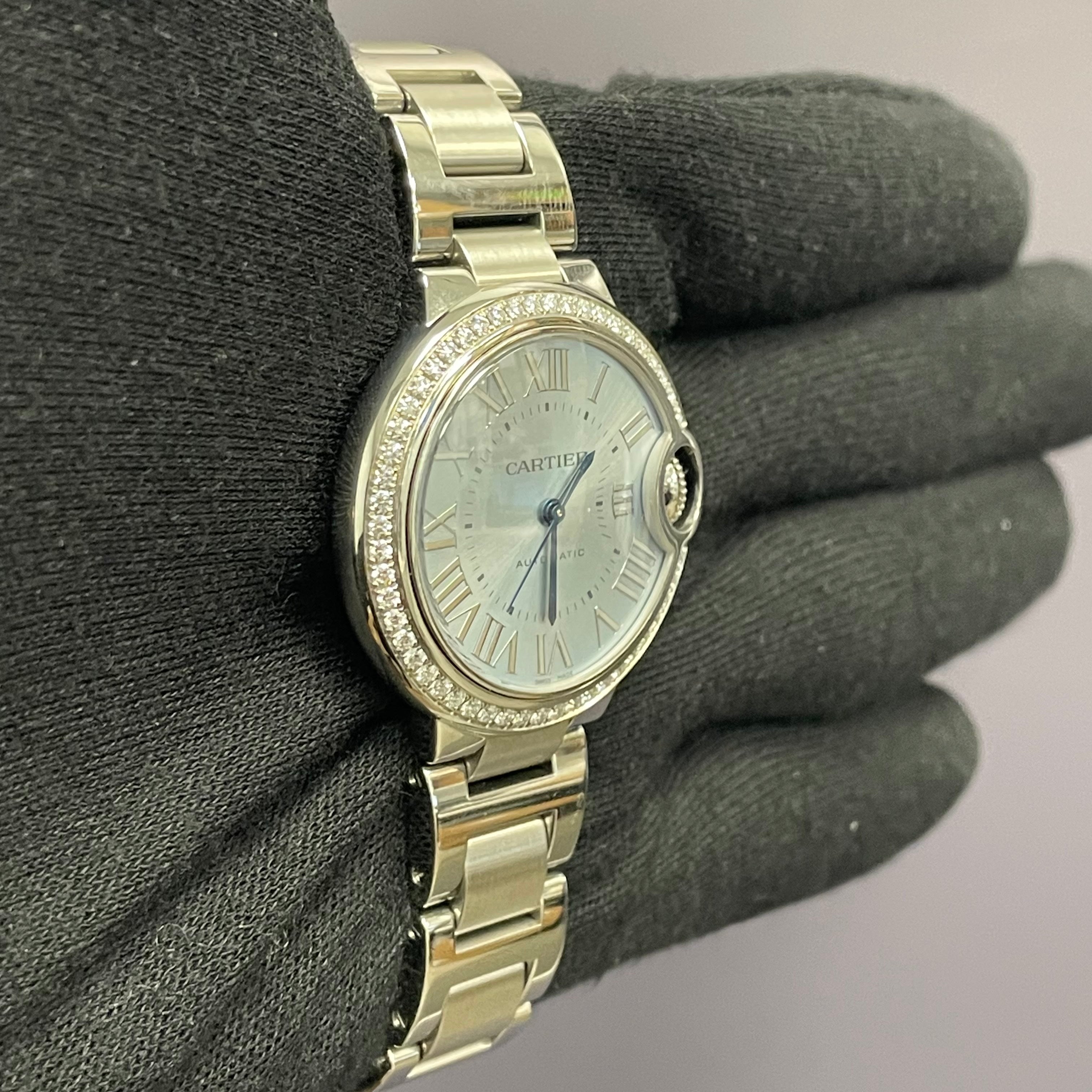 Cartier Ballon Bleu 33mm Blue Dial Watch Ref# W4BB0028 - Happy Jewelers Fine Jewelry Lifetime Warranty