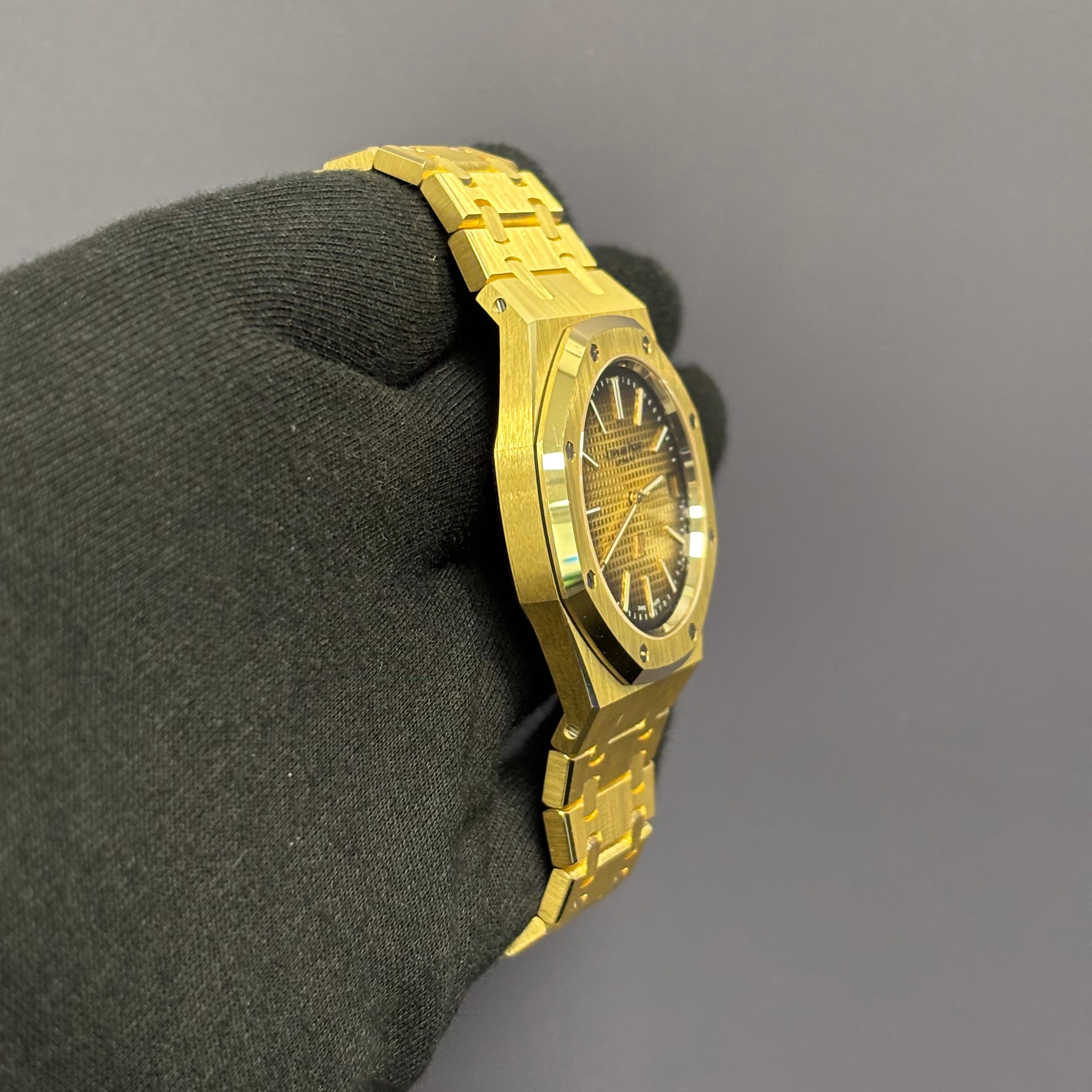 Audemars Piguet Royal Oak 39mm Yellow Dial Watch Ref# 16202BA.OO.1240BA.01 - Happy Jewelers Fine Jewelry Lifetime Warranty