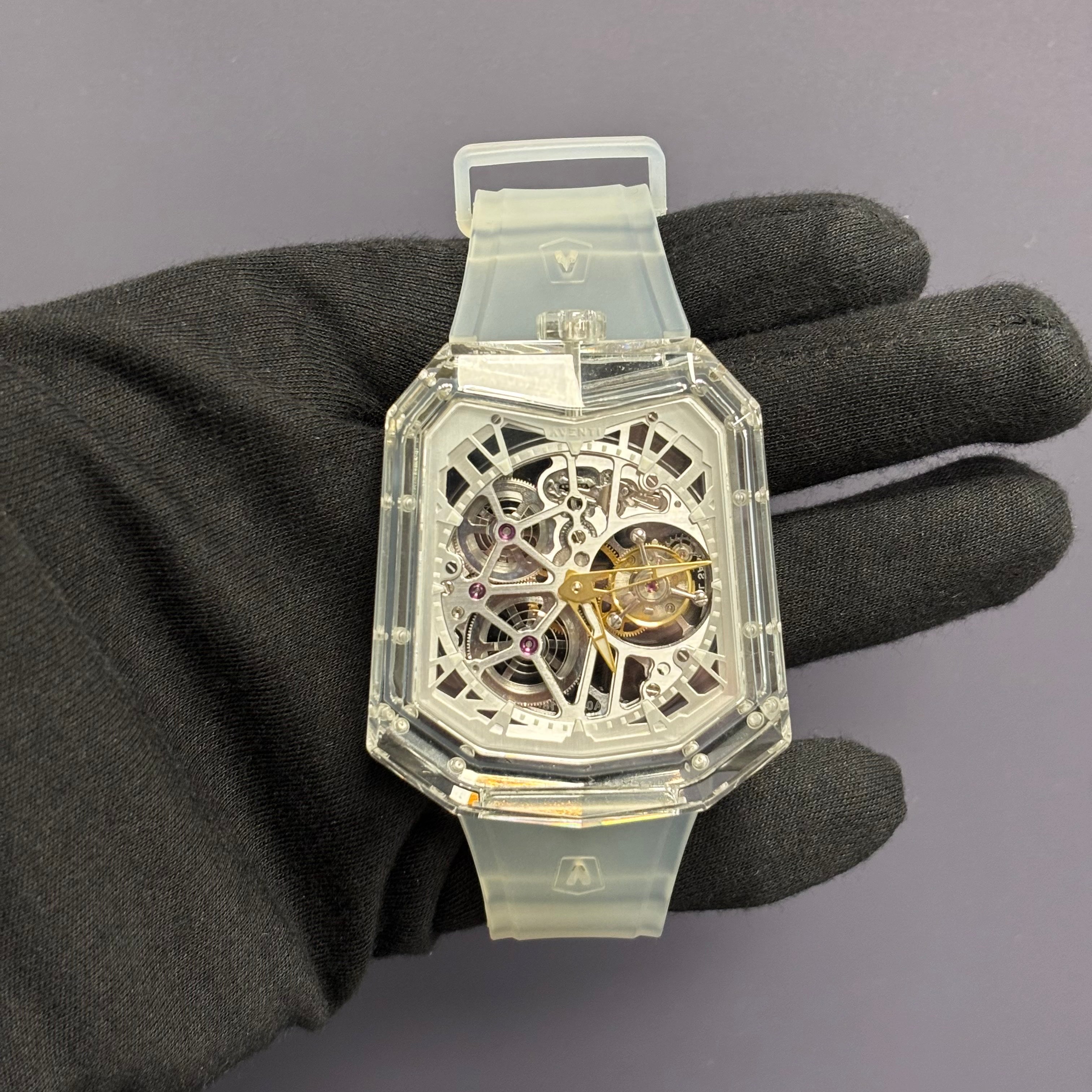 Aventi Pure Sapphire 48mm Skeleton Dial Watch Ref# A11-01 - Happy Jewelers Fine Jewelry Lifetime Warranty