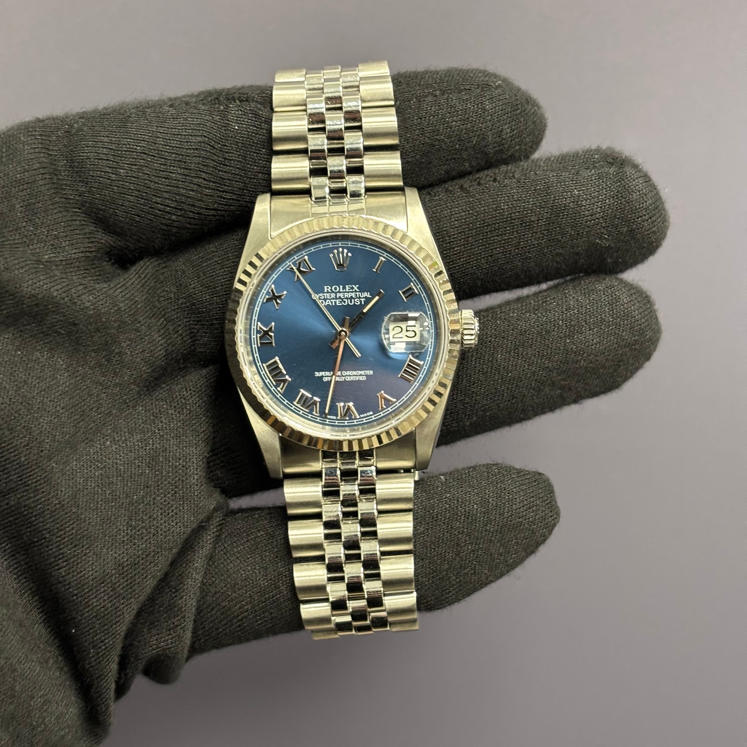 Rolex Datejust 36mm Blue Dial Watch Ref# 16234 - Happy Jewelers Fine Jewelry Lifetime Warranty