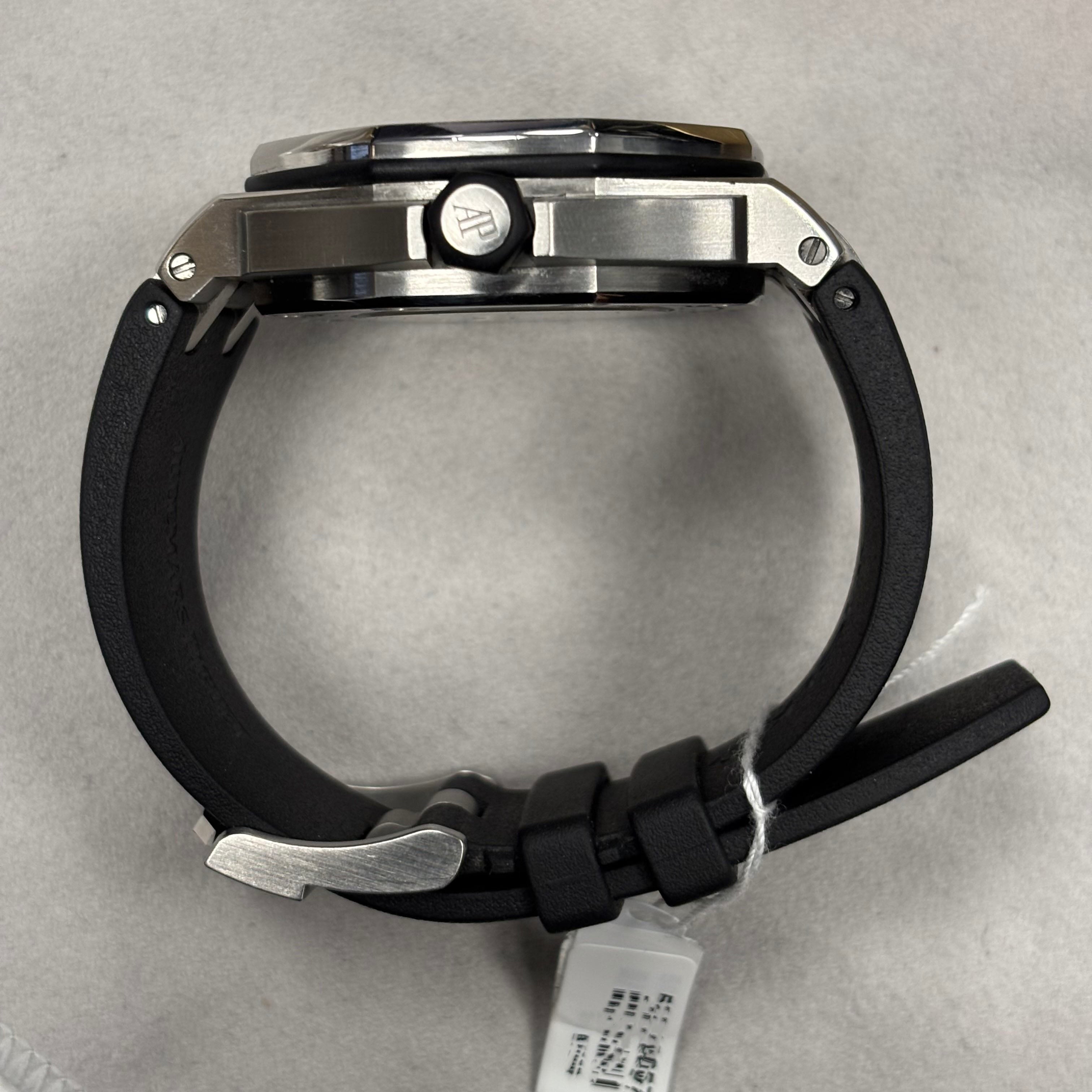 Audemars Piguet Royal Oak 42mm Black Dial Watch Ref# 15710ST.OO.A002CA.02 - Happy Jewelers Fine Jewelry Lifetime Warranty