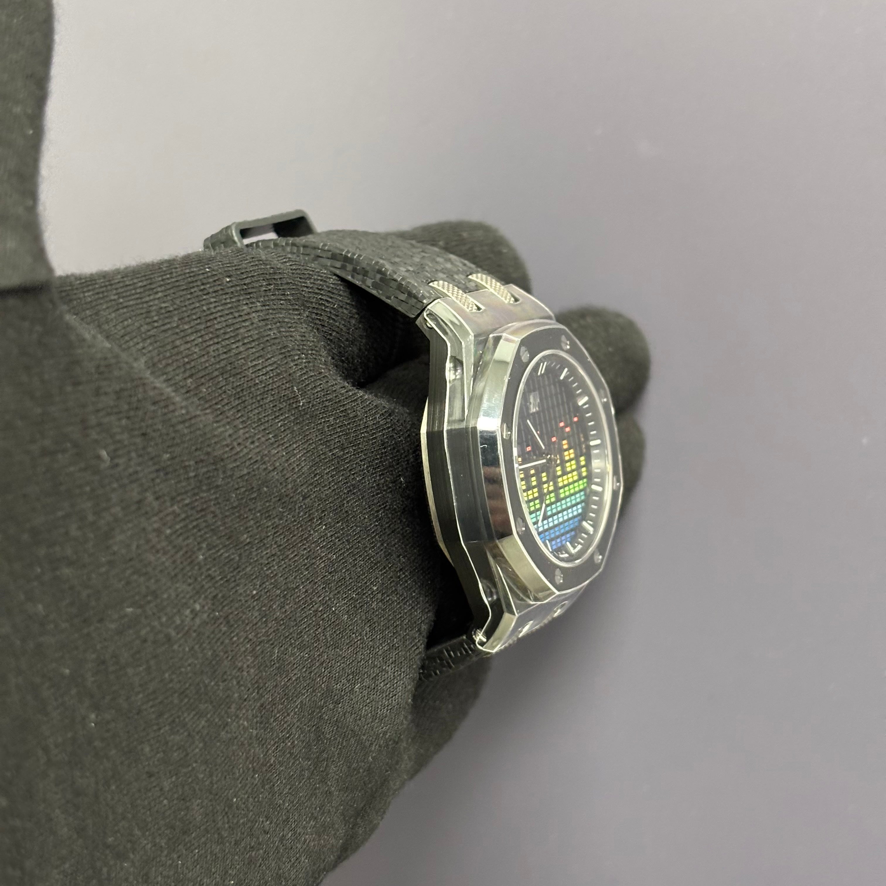 Audemars Piguet Royal Oak 37mm Black Dial Watch Ref# 77600CE.OO.A002CA.01 - Happy Jewelers Fine Jewelry Lifetime Warranty