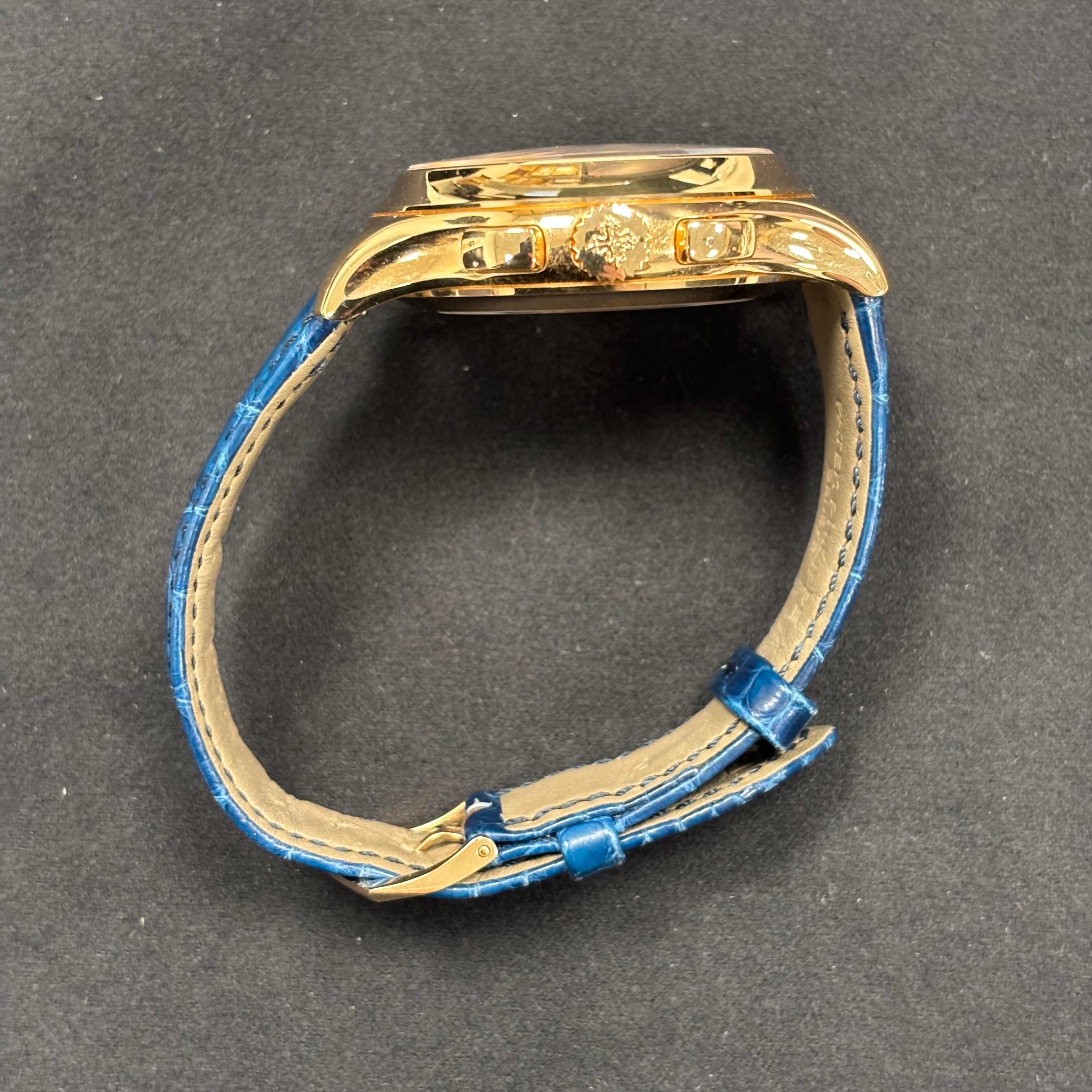 Patek Philippe Annual Calendar Tiffany & Co. 42mm Blue Dial Watch Ref# 5905R-010 - Happy Jewelers Fine Jewelry Lifetime Warranty