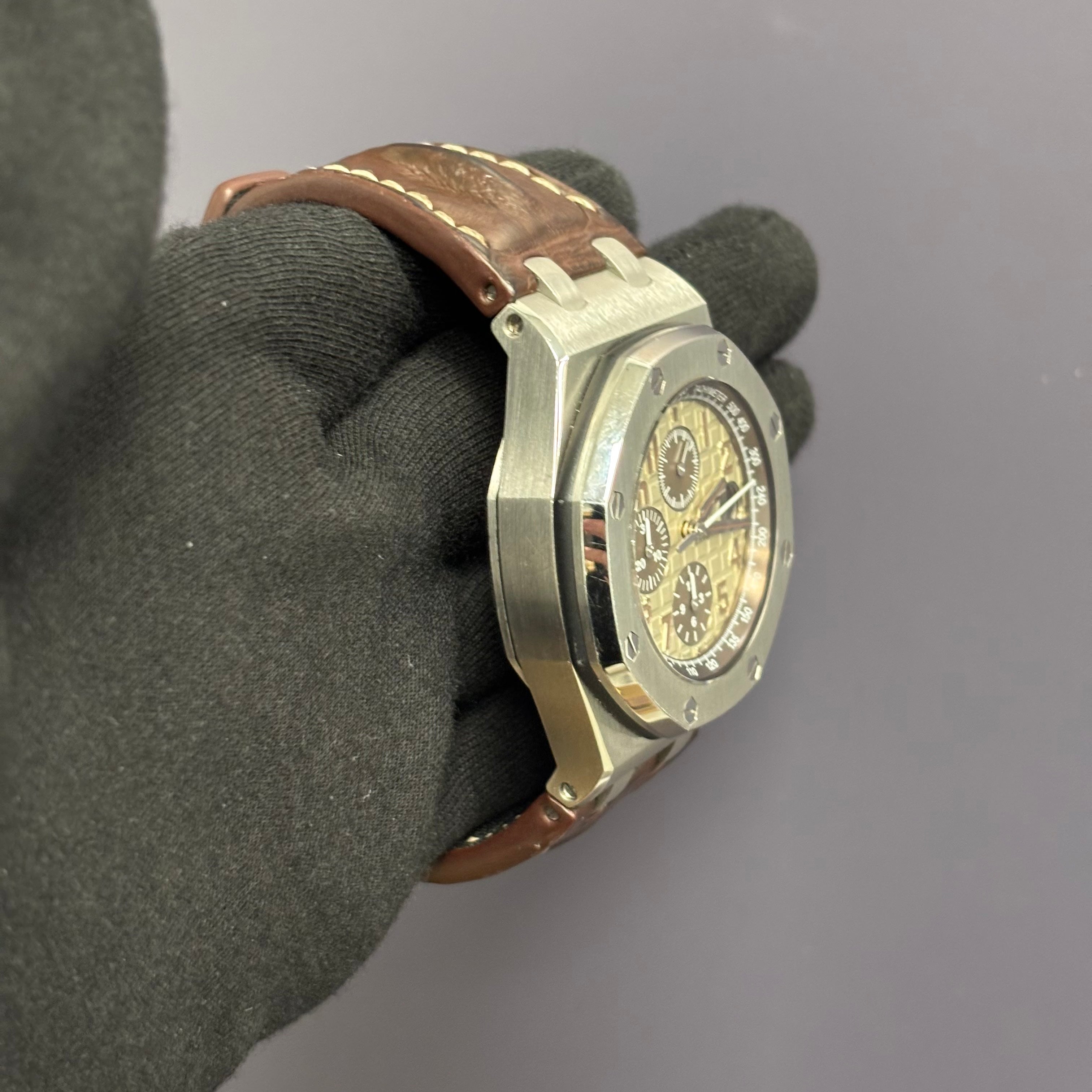 Audemars Piguet Royal Oak 42mm Cream Dial Watch Ref# 26470ST.OO.A801CR.01 - Happy Jewelers Fine Jewelry Lifetime Warranty