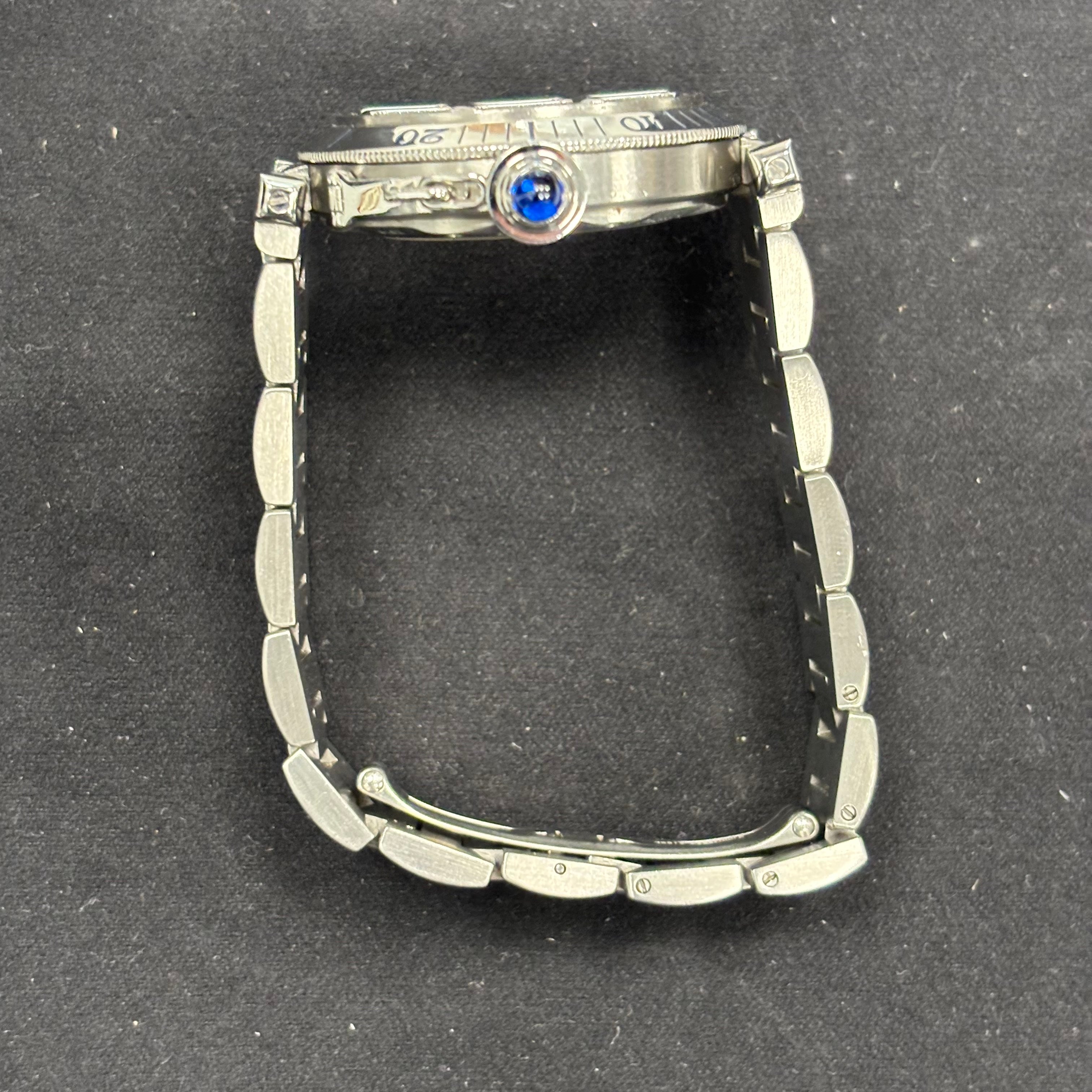 Cartier Pasha 38mm Silver Dial Watch Ref# W31040H3 - Happy Jewelers Fine Jewelry Lifetime Warranty