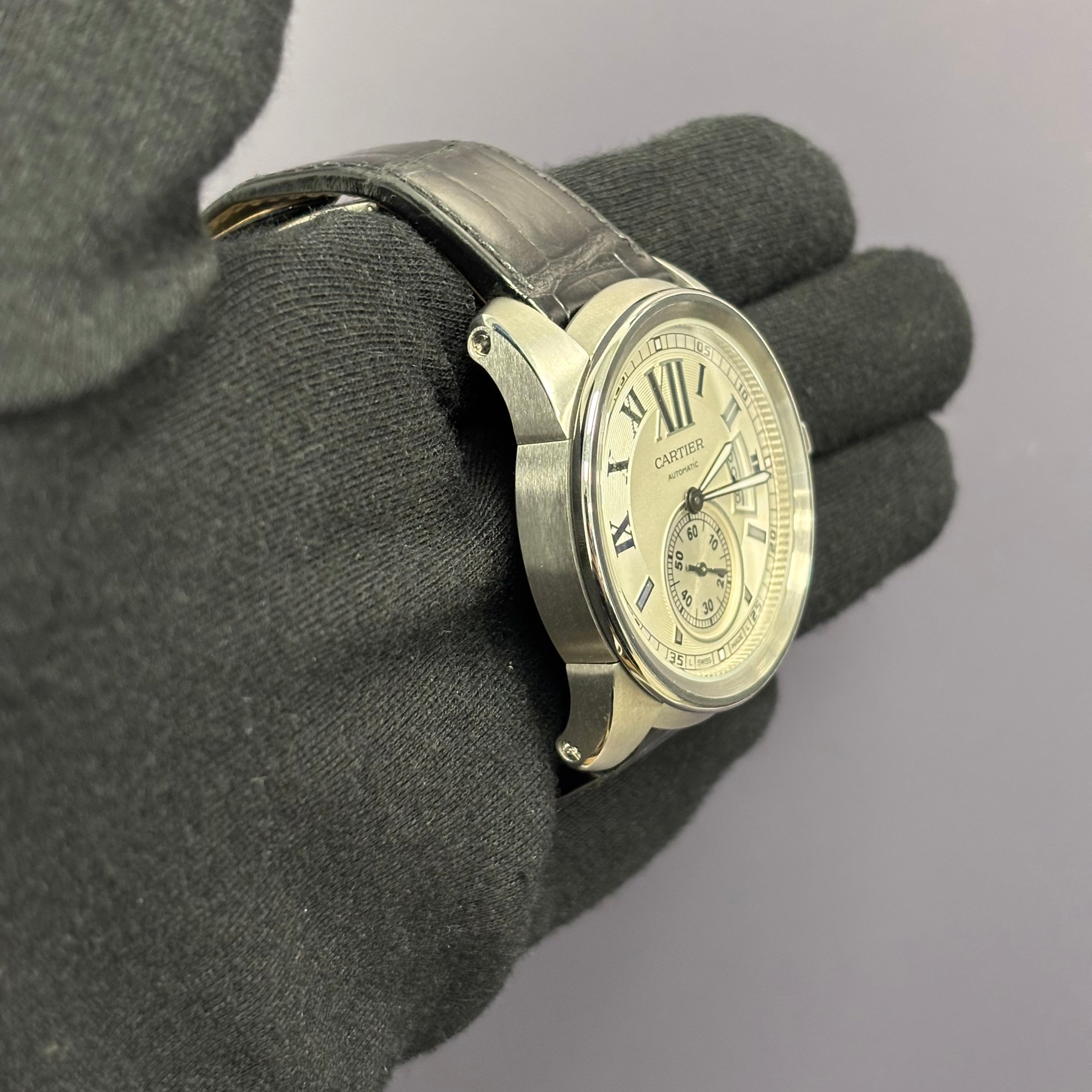 Cartier Calibre 42mm White Dial Watch Ref# W7100037 - Happy Jewelers Fine Jewelry Lifetime Warranty