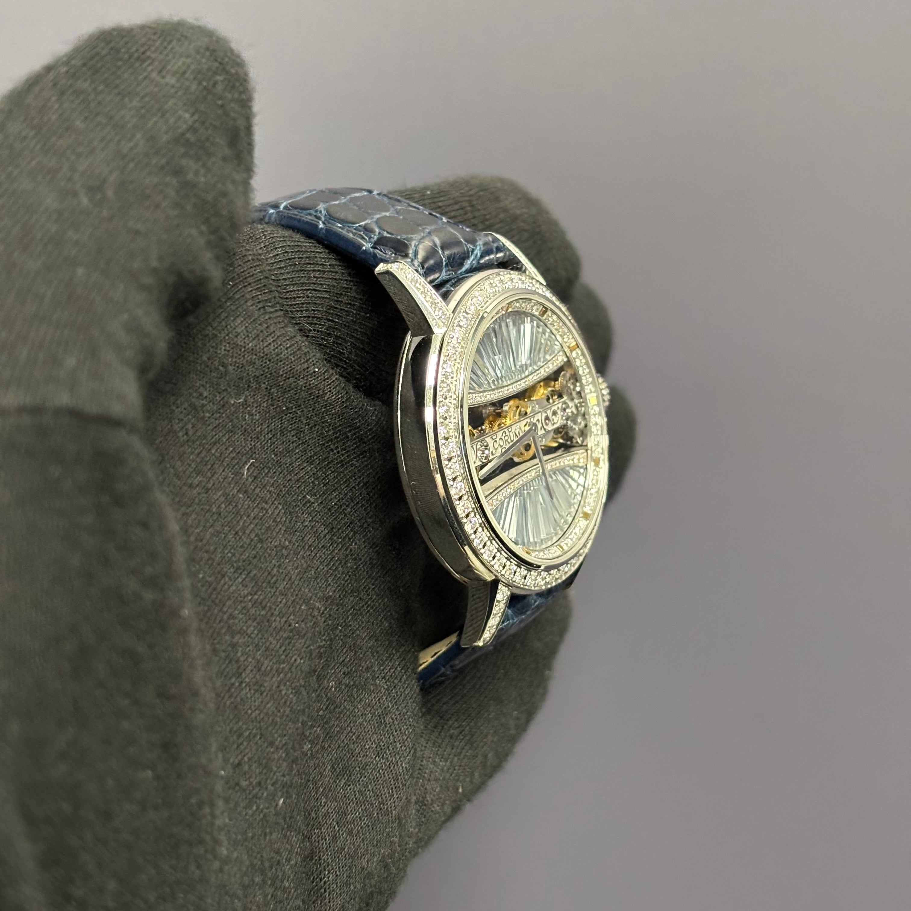 Corum Golden Bridge 39mm Skeleton Dial Watch Ref# B113/03169 - Happy Jewelers Fine Jewelry Lifetime Warranty