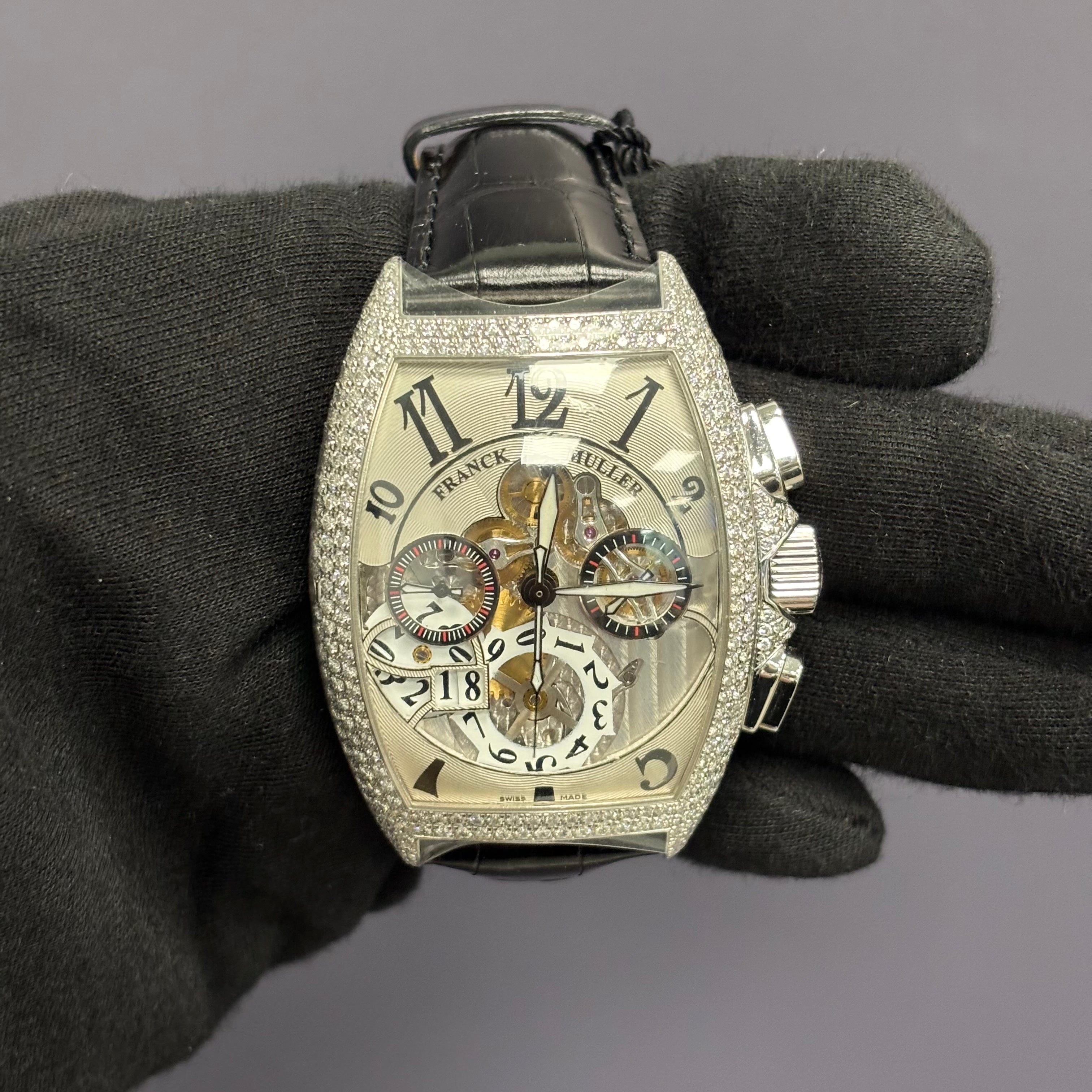 Franck Muller Cintree 39mm Silver Dial Watch Ref# 8083 CC GD DO D - Happy Jewelers Fine Jewelry Lifetime Warranty