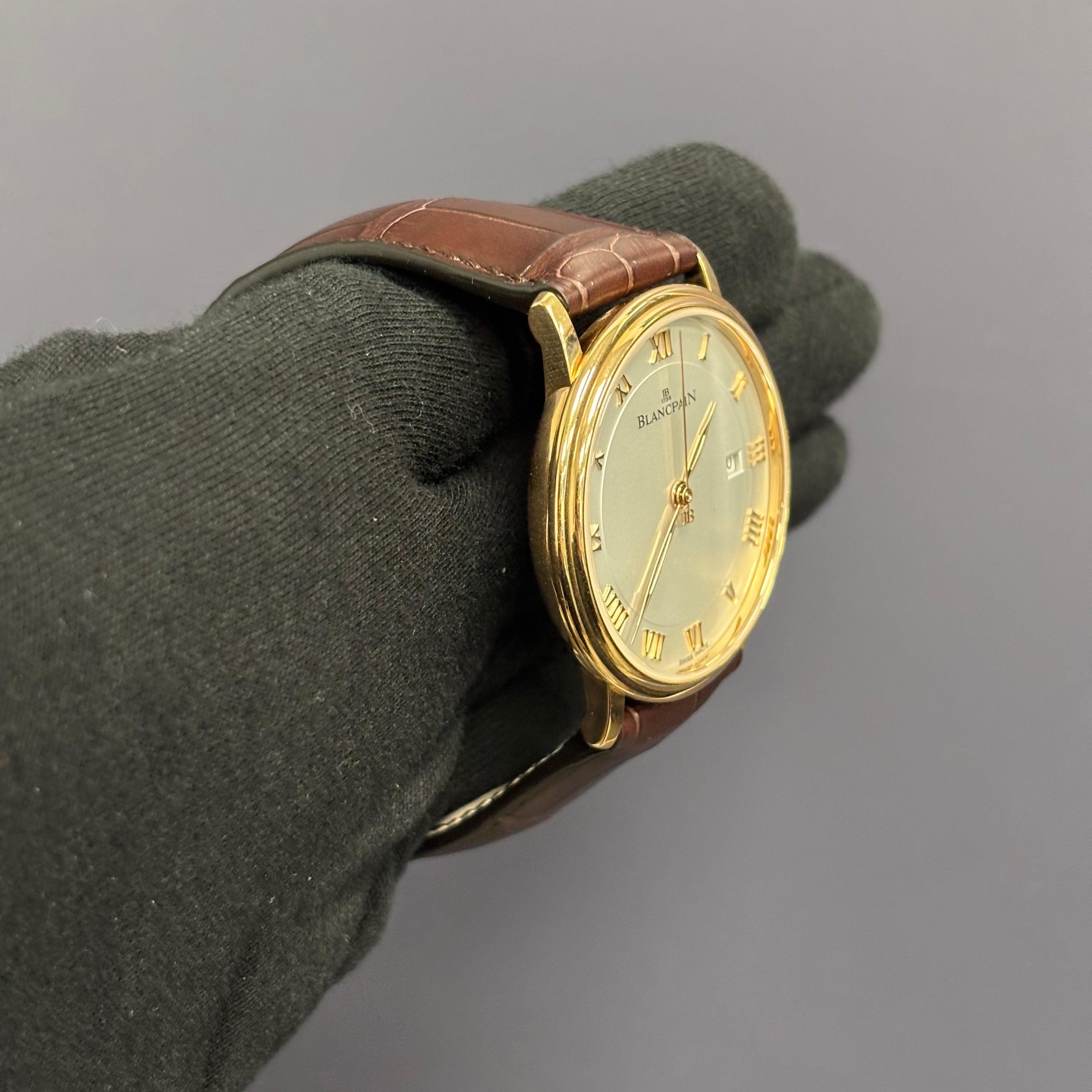 Blancpain Villeret 40mm White Dial Watch Ref# 6651-3642-55B - Happy Jewelers Fine Jewelry Lifetime Warranty