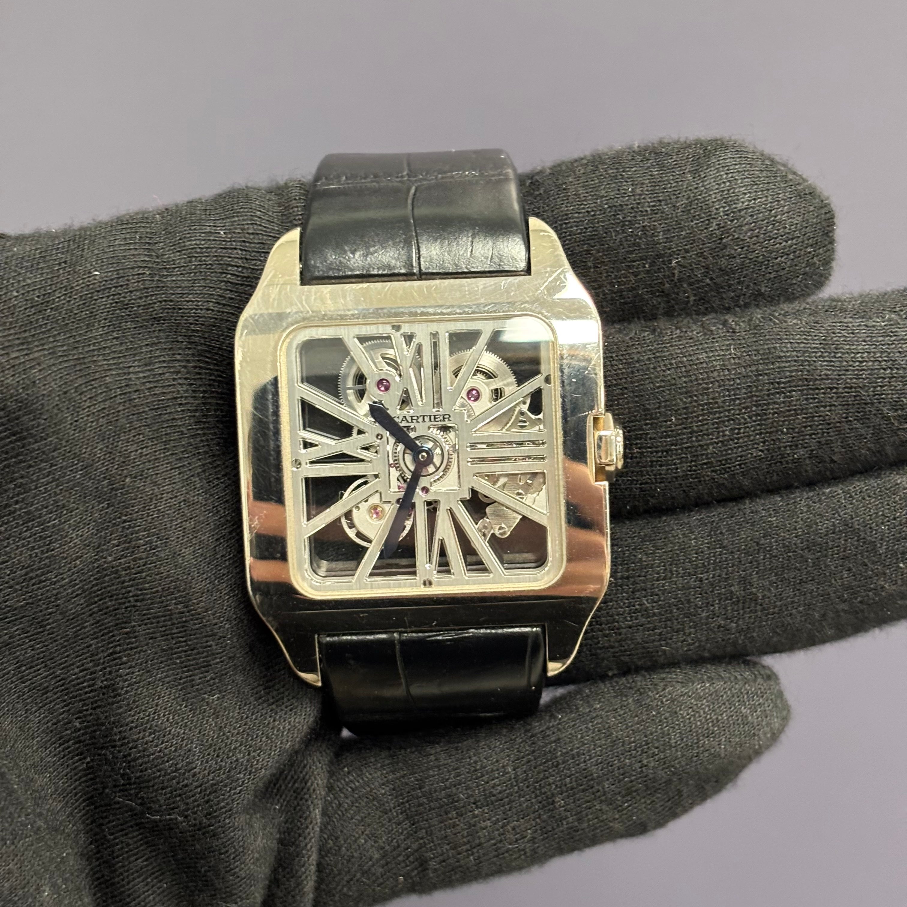 Cartier Santos 47mm Skeleton Dial Watch Ref# W2020033 - Happy Jewelers Fine Jewelry Lifetime Warranty