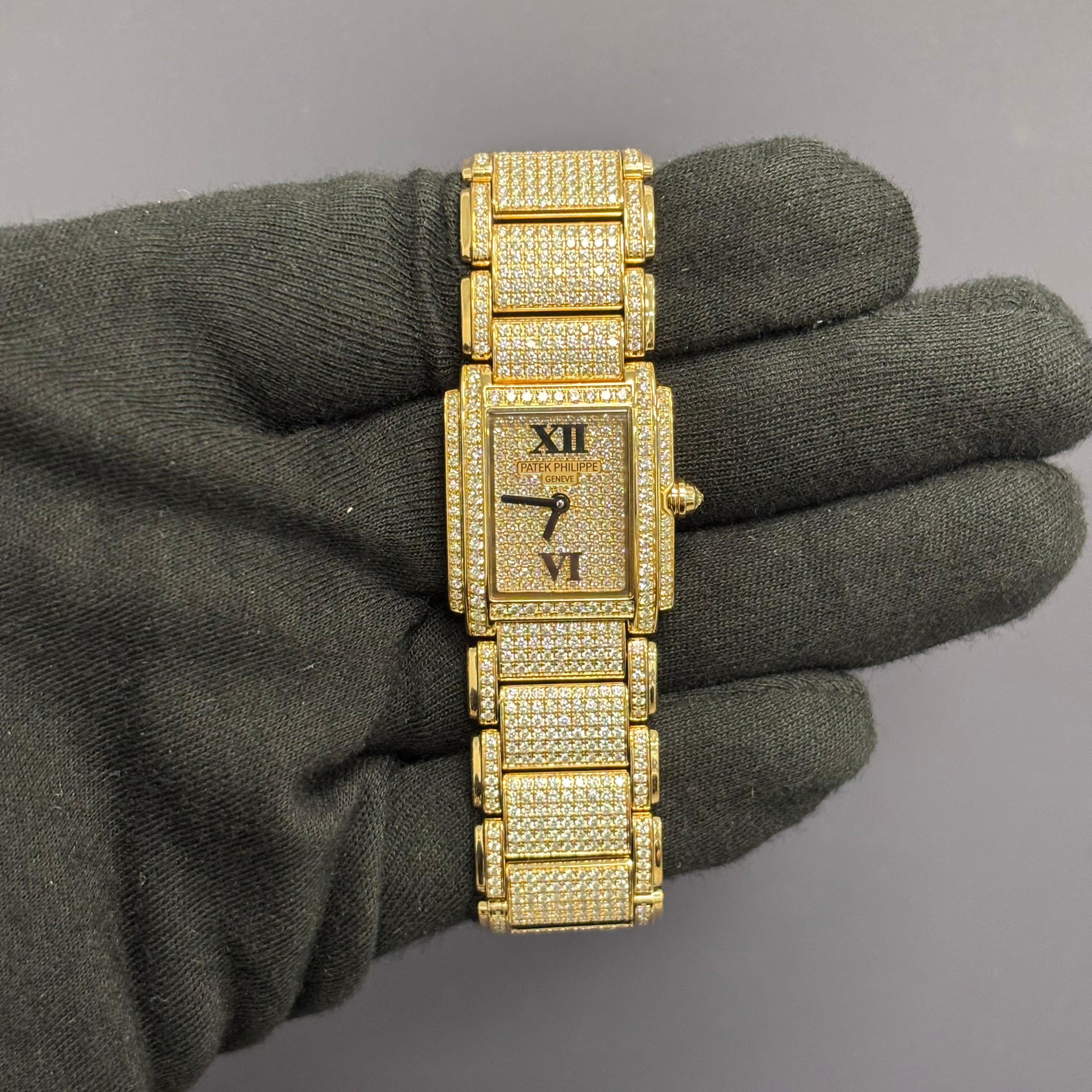 Patek Philippe Twenty-4 22mm Pave Dial Watch Ref# 4909/50R-001 - Happy Jewelers Fine Jewelry Lifetime Warranty