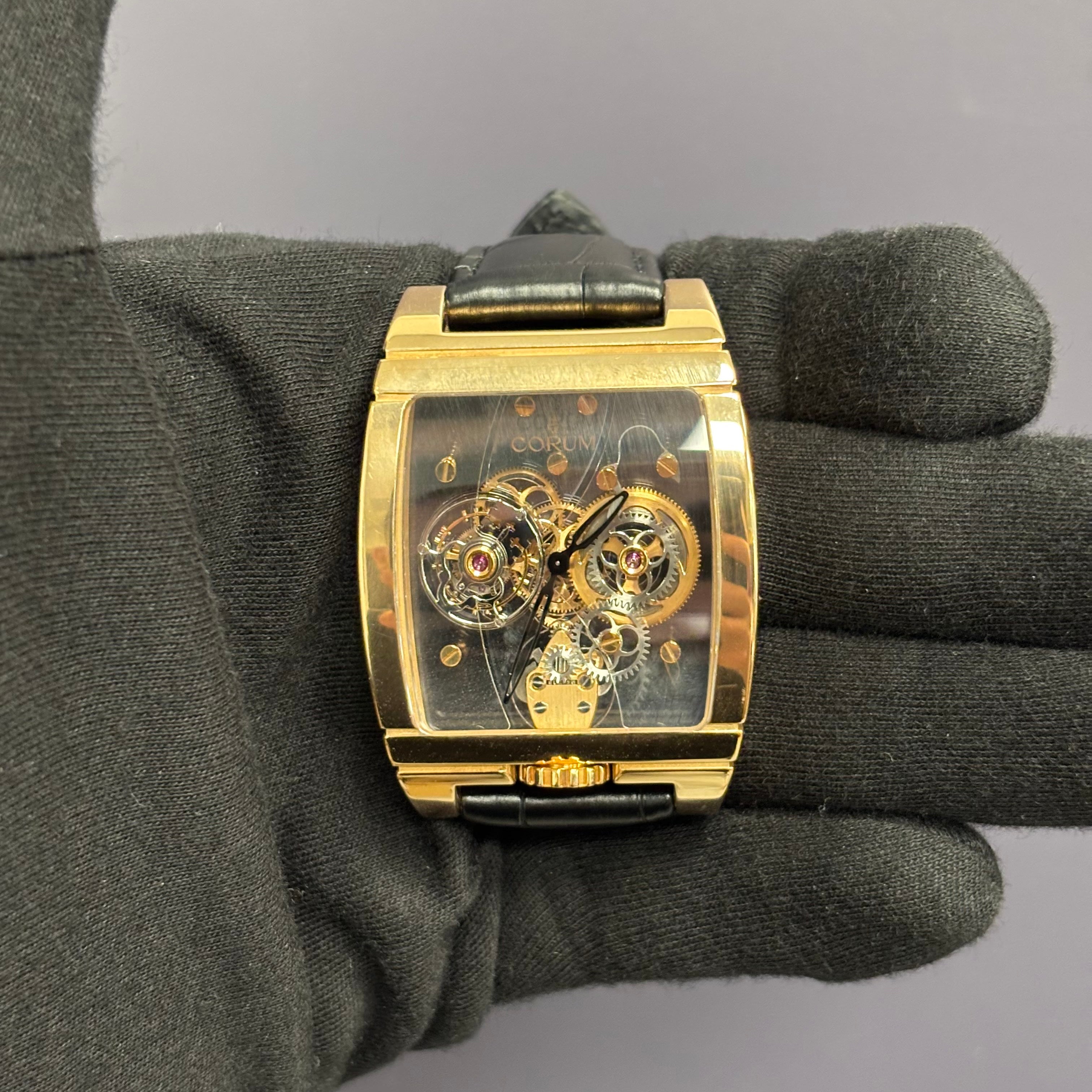 Corum Golden Bridge 39mm Skeleton Dial Watch Ref# B382/00343 - Happy Jewelers Fine Jewelry Lifetime Warranty