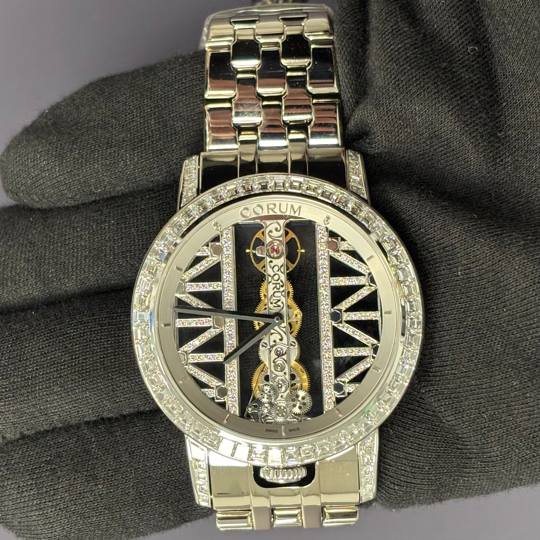 Corum Golden Bridge 43mm Skeleton Dial Watch Ref# B113/04470 - Happy Jewelers Fine Jewelry Lifetime Warranty