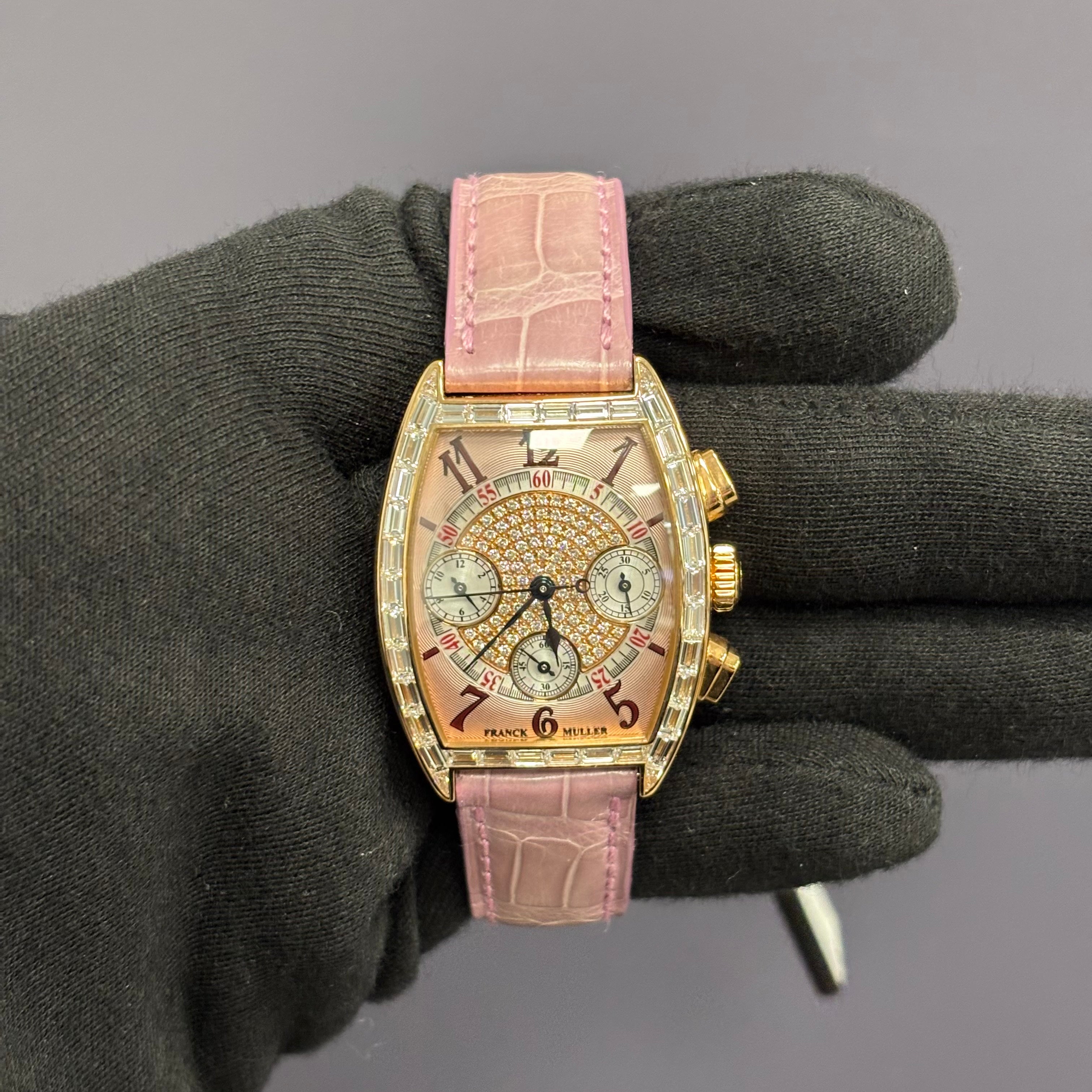 Franck Muller Cintree 30mm Pink Dial Watch Ref# 7501 CC BAG CD - Happy Jewelers Fine Jewelry Lifetime Warranty